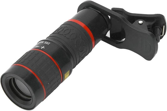 20X Zoom Telephoto Mobile Phone Lens with HD Eyepiece, Portable Long Focus Zoom Telephoto Lens with Clip for Smart Phone Tablet PC  PUSOKEI   