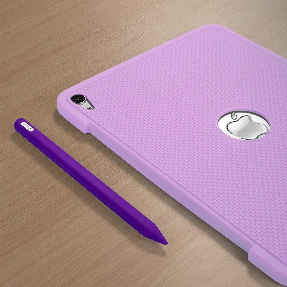 ZALU Compatible with Apple Pencil (2Nd Generation), Fully Protection Silicone Case Sleeve Holder Grip + Nib Cover (Purple)  ZALUJMUS   