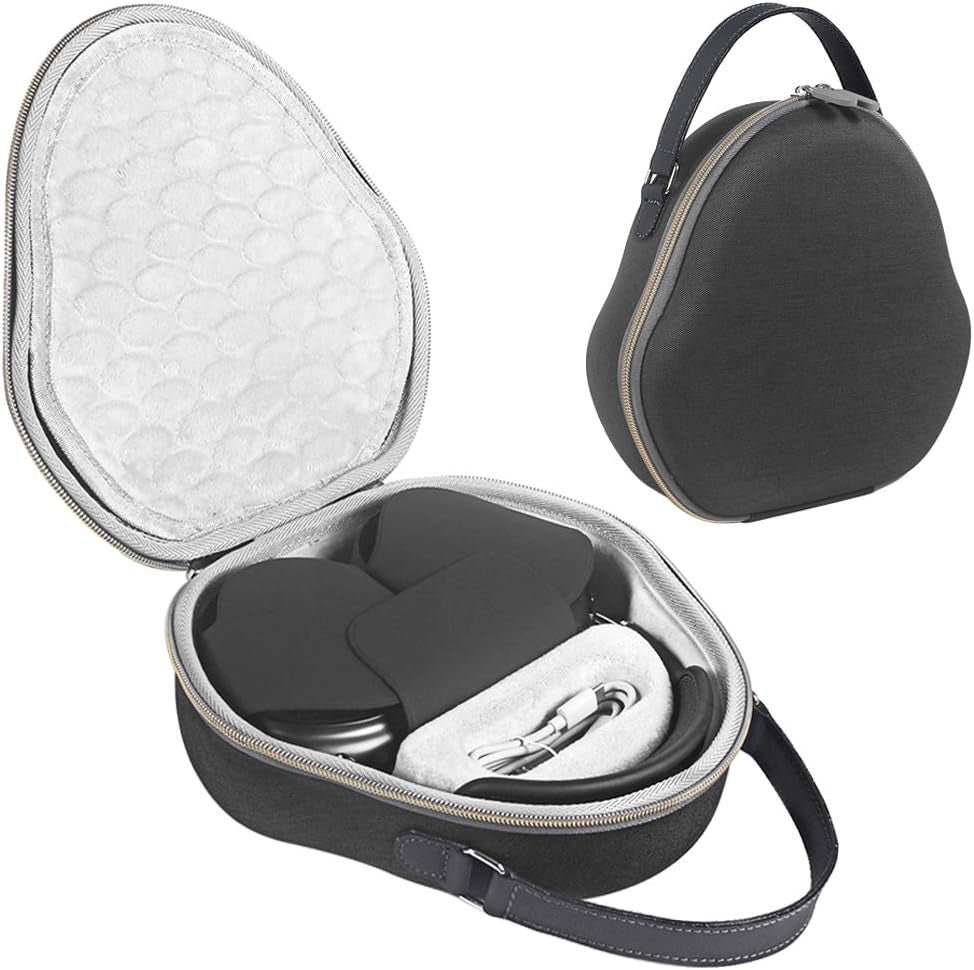 Pinson Hard Carrying Travel Case for Airpod Max Headphones, with Silicone Earpads Cover for Airpod Max (Black)  PINSO   