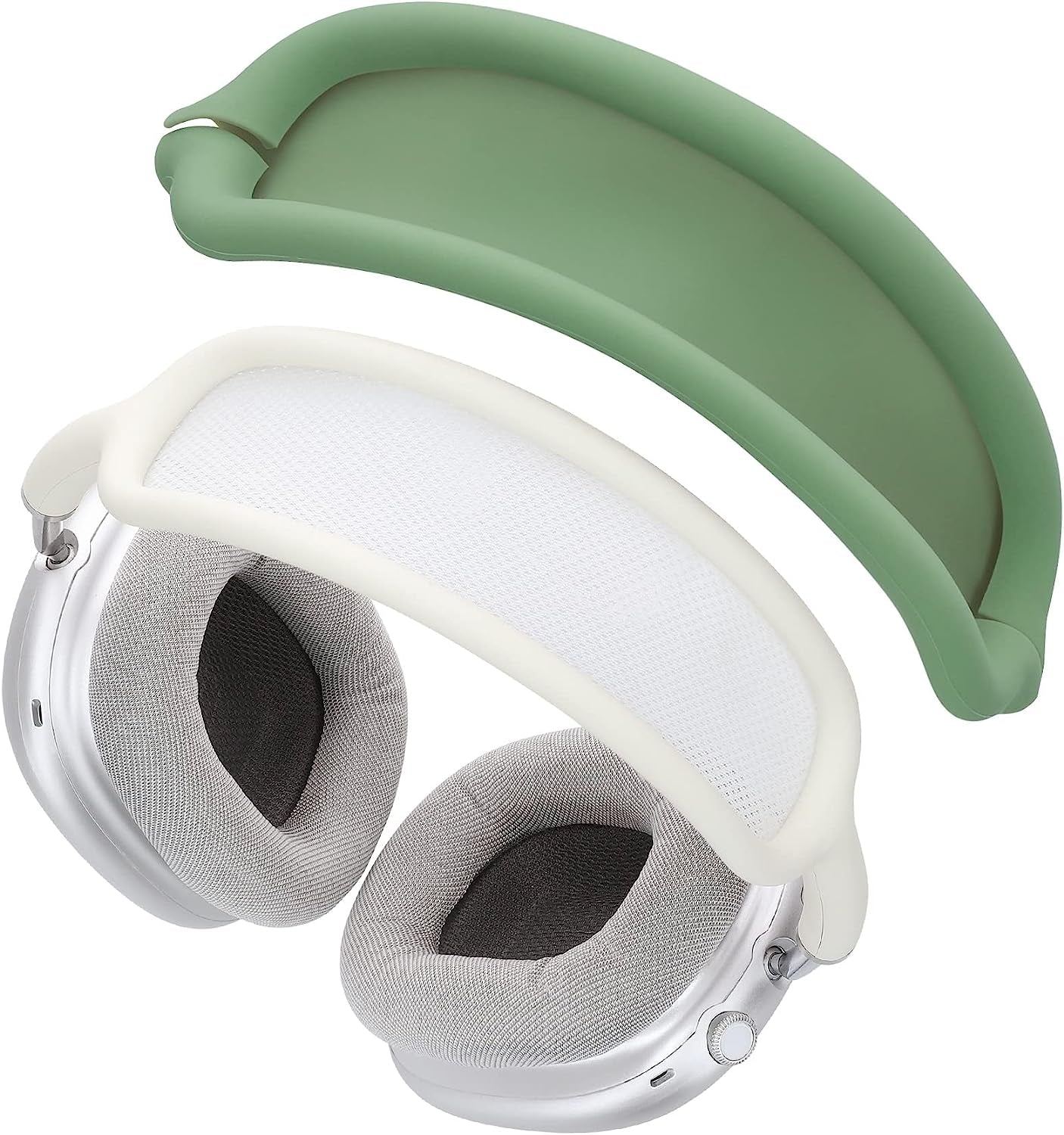 Kwmobile Headband Cover Compatible with Apple Airpods Max - Headphones Cover Protector Silicone - Dove Blue  KW-Commerce Grassy Green  