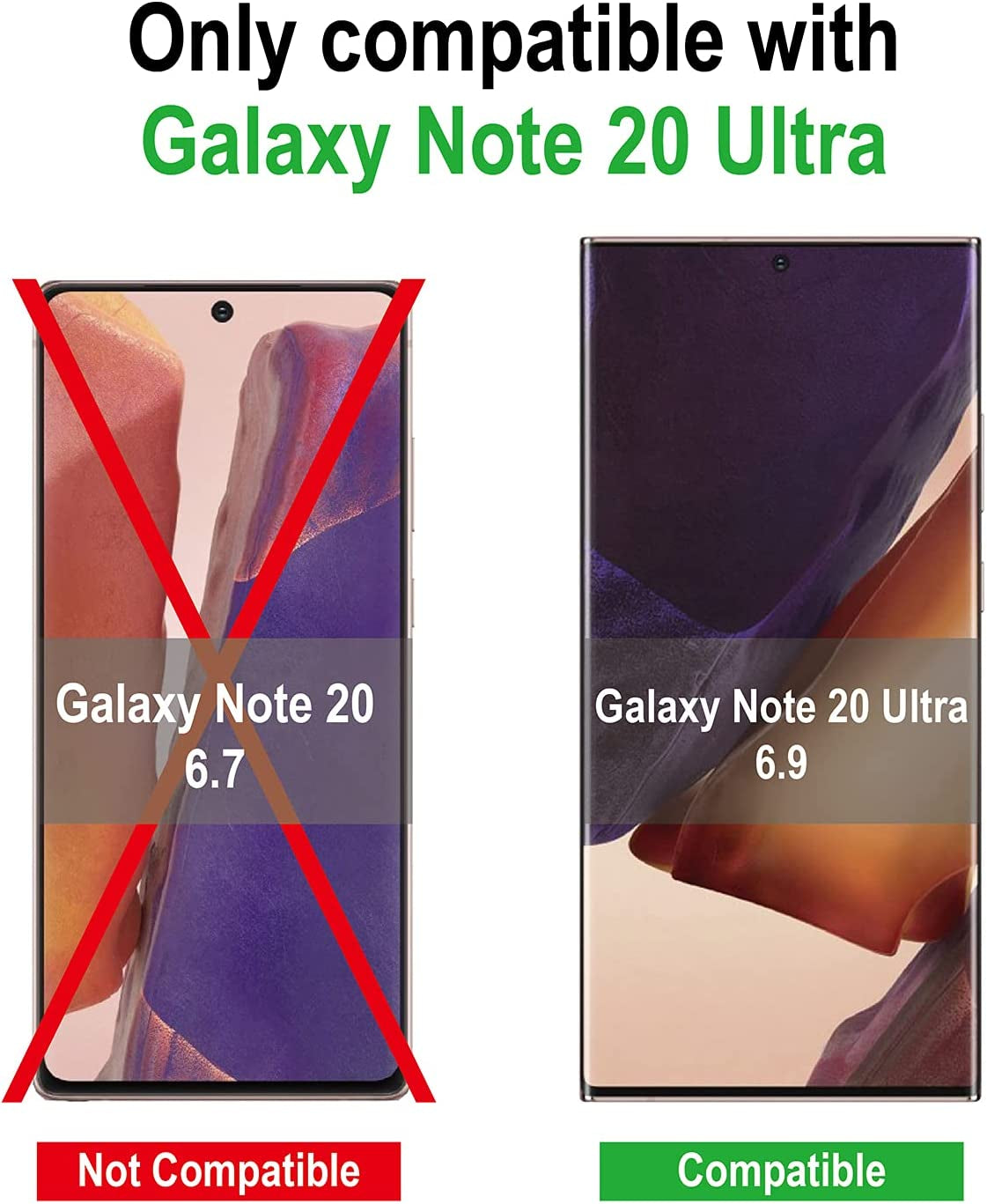 AACL [2 Pack Screen Protector for Samsung Galaxy Note 20 Ultra 5G,6.9 Inch,Curved Tempered Glass,Compatible with Ultrasonic Fingerprint Scanner  Better Future Glass   