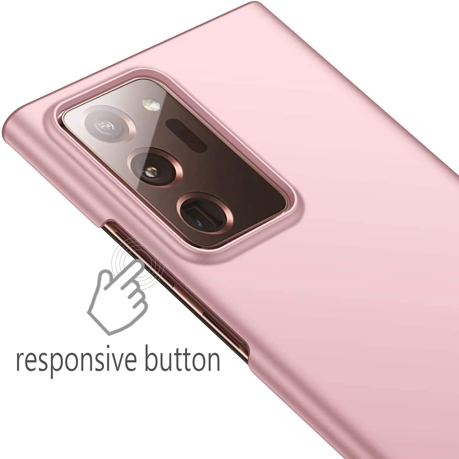 Phone Case for Samsung Galaxy Note 20 Slim Protective Galaxy Note 20 5G Case Matte Finish Non-Scratch Non-Fingerprint Mark Resistant Premium PC Hard Cover for Galaxy Note 20 (Pink)  Winpromise   