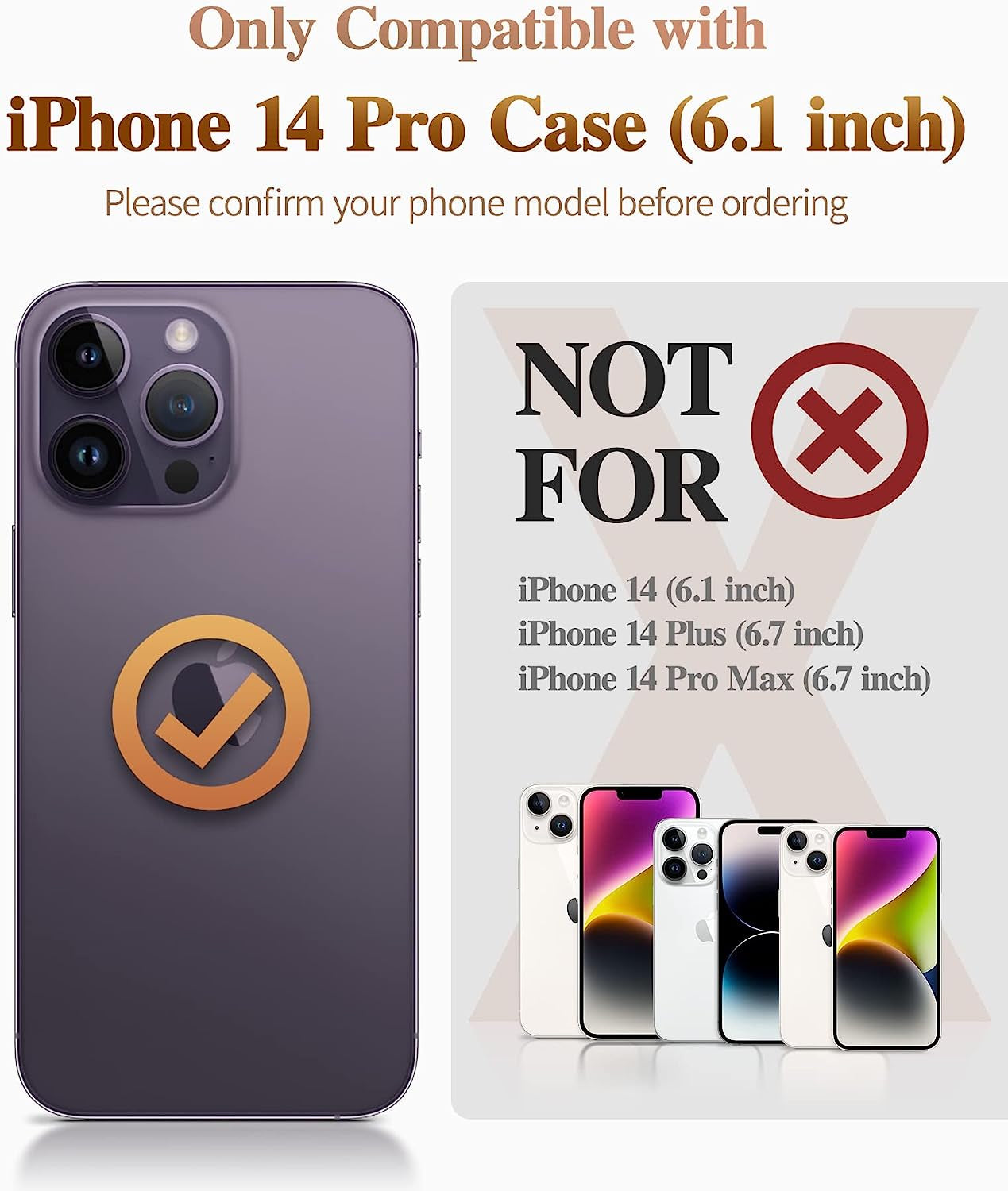 GVIEWIN Case Compatible with Iphone 14 Pro 6.1 Inch, [10FT Military-Grade Drop Tested] Clear Butterfly Stylish Case Shockproof Protective Hard Pc+Soft TPU Phone Cover Women (Alluring Butterfly/Purple)  GVIEWIN   