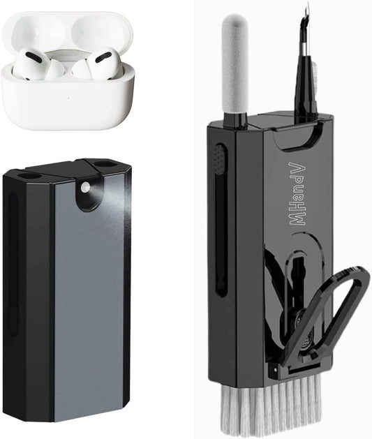 Mhandv 8 in 1 Electronic Cleaner Kit - Keyboard Cleaner, Keyboard Cleaning Kit, Laptop Cleaner with Brush, Electronic Cleaner for Airpods Pro/Laptop/Phone/Computer, Black  MHandV   