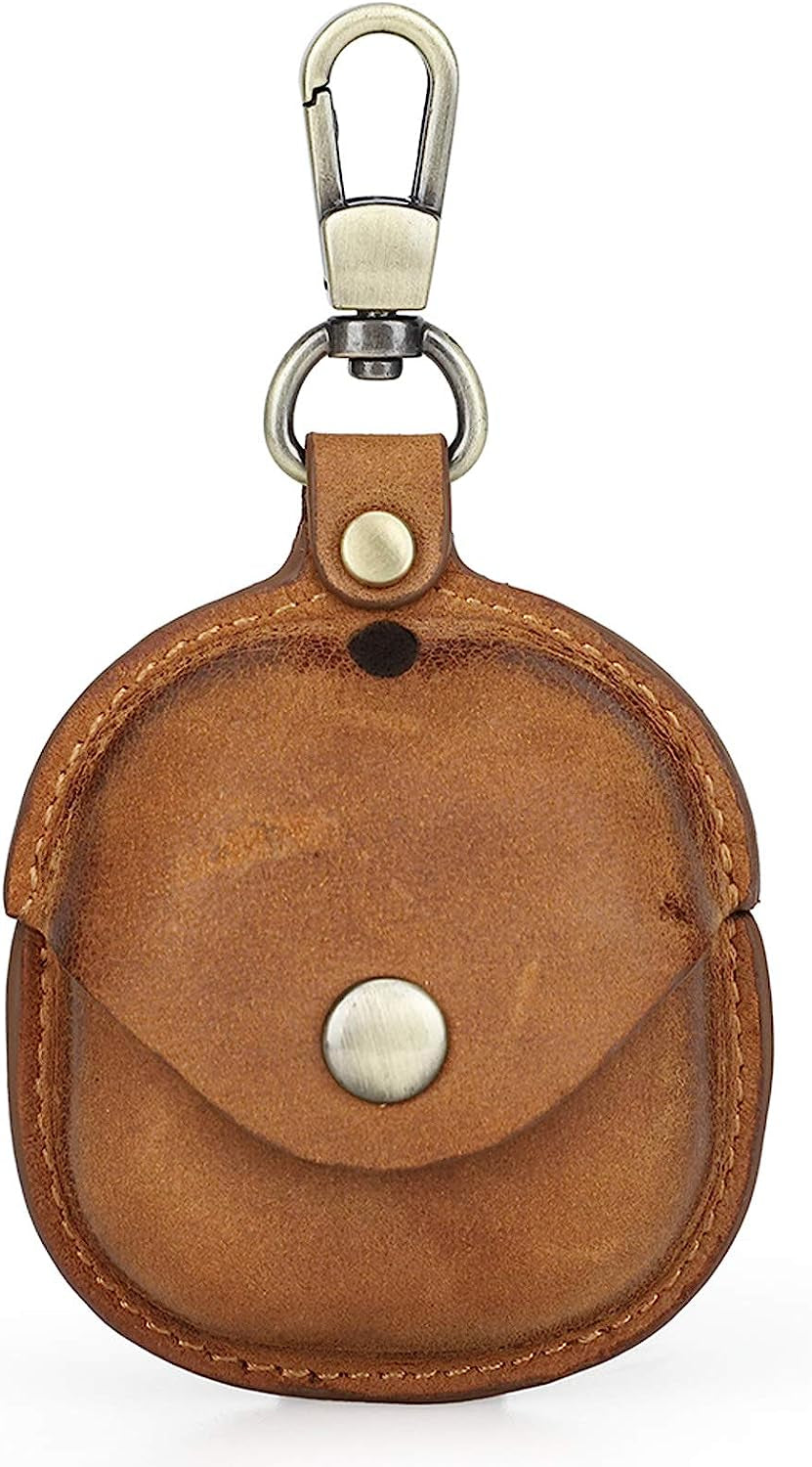 Kryfa Leather Case Compatible with Samsung Galaxy Buds 2 / Galaxy Buds Pro 2021, Galaxy Buds Live Protective Case with Keychain, Galaxy Earbuds Case Cover (Coffee)  ilmobile Brown  