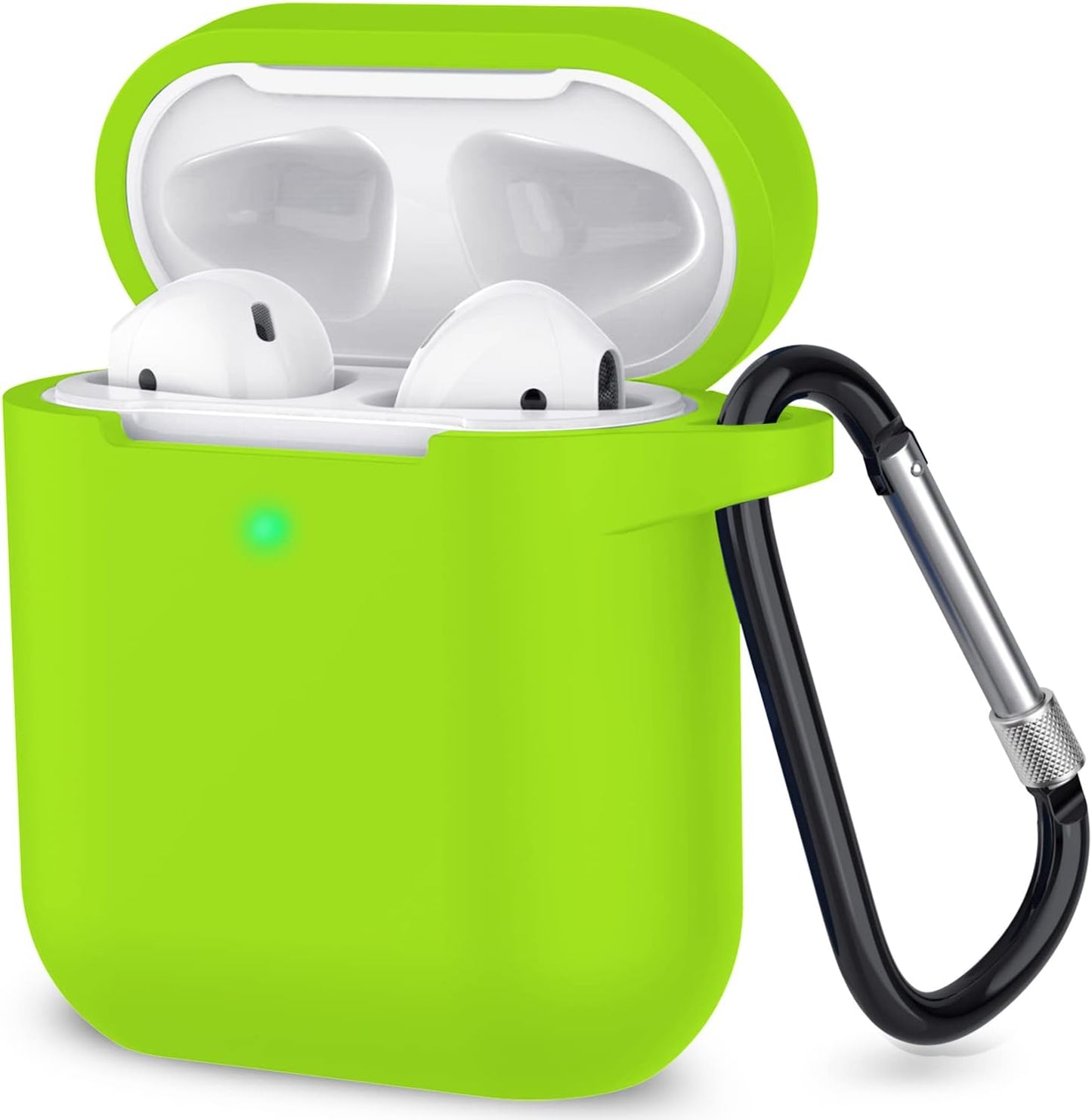 SATLITOG Airpods Case Cover with Secure Lock Keychain, Protective Silicone Cover Compatible with Apple Airpods 2Nd & 1St Charging Case - Burgundy  SATLITOG   