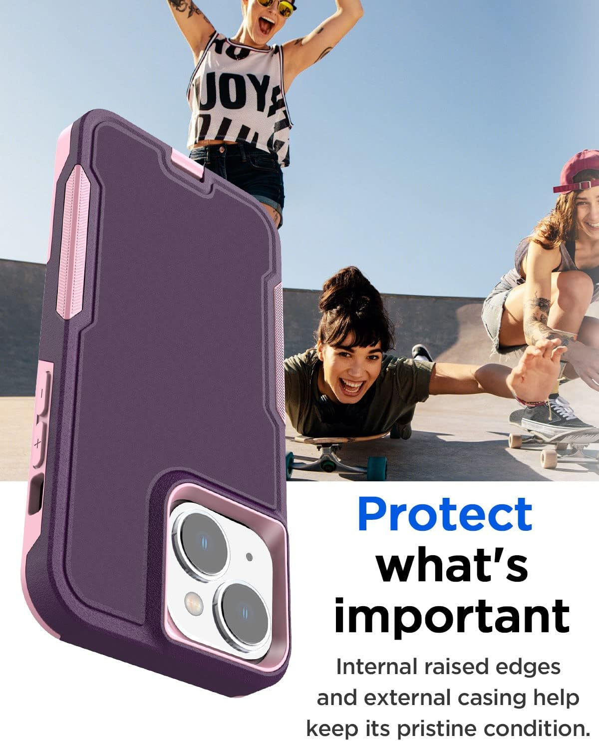 Aicase for Iphone 13 Case with Glass Screen Protector,Heavy Duty Drop Protection Full Body Rugged Shockproof Military Protective Tough Durable Cover for Iphone 13 6.1"_4  AICase   