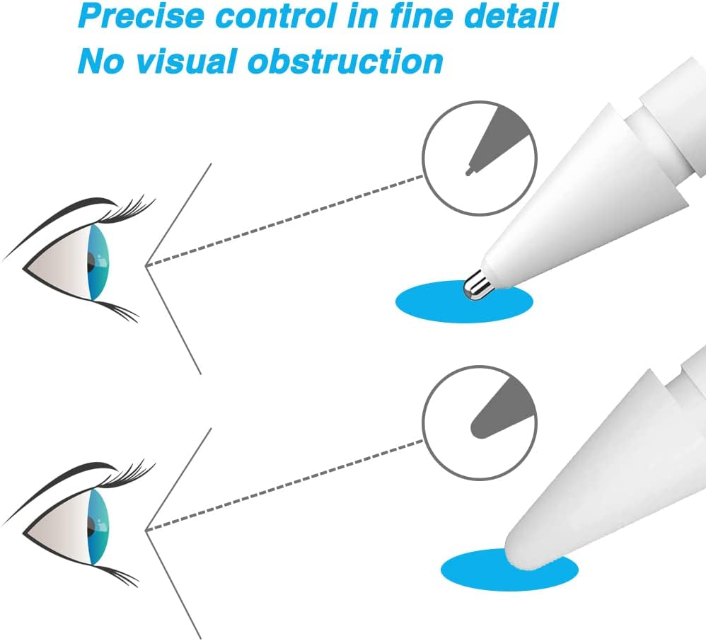 Ailun 3 Pack Apple Pencil Tips Replacement,Compatible with Apple Pencil 1St Gen and 2Nd Gen,Penlike Metal Nib Wear-Resistant Pen Needle Stylus Tip,Precise Control White  Ailun   