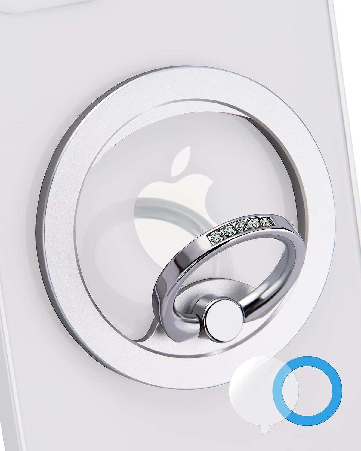 Magnetic Phone Grip (Maggo) Removable Phone Holder Stand Adjustable Finger Ring Grip Compatible with Magsafe for All Smartphone/Case (Rose Gold)  Shenzhen Debao Keji Youxian Gongsi Silver  