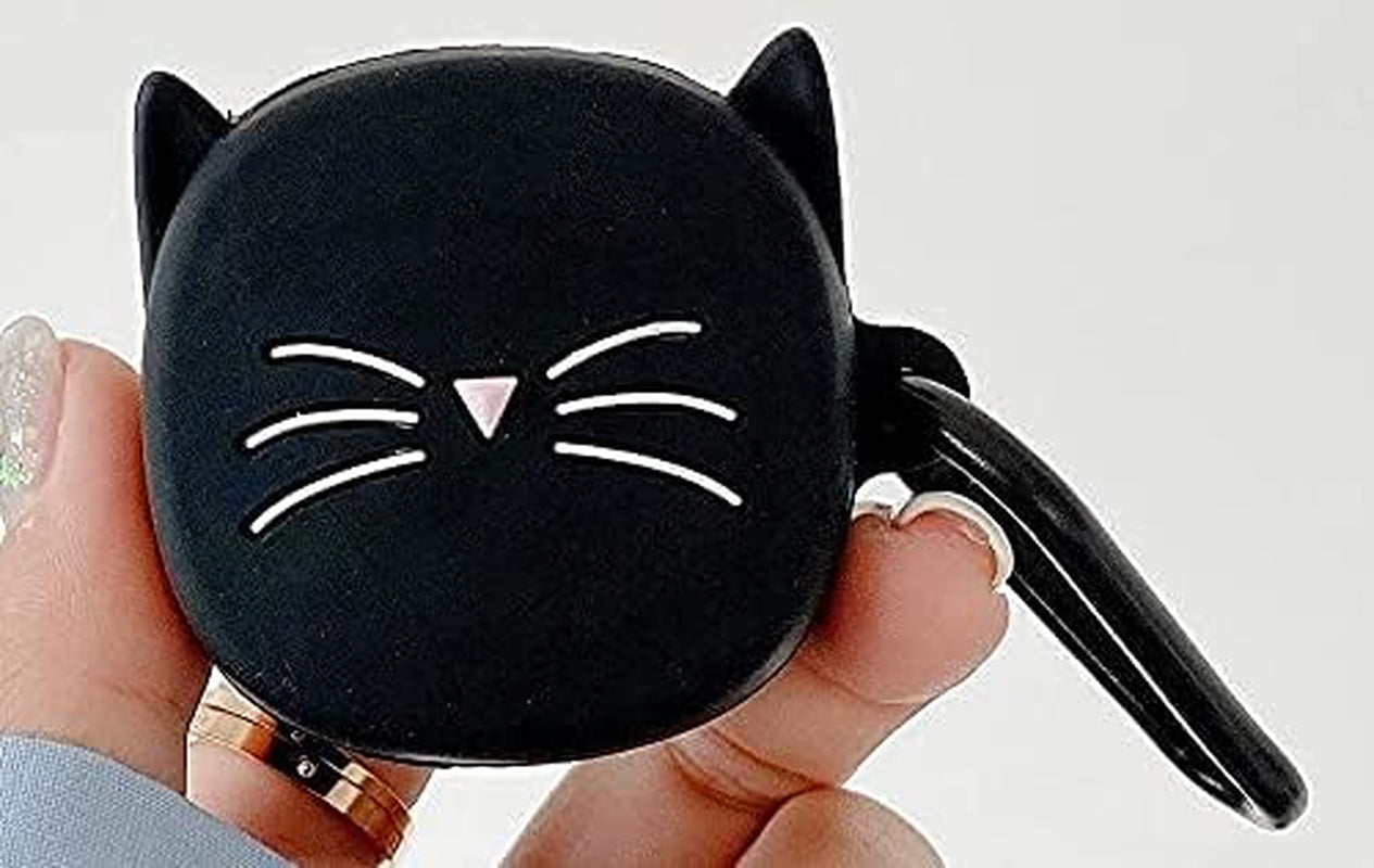 Autolife Case for Samsung Galaxy Buds Live/Galaxy Buds Pro, Shockproof Silicone Protective Cover Cute Cartoon Design Compatible with Galaxy Buds 2(2021) Charging Case for Girls Boys Black Cat  Autolife   