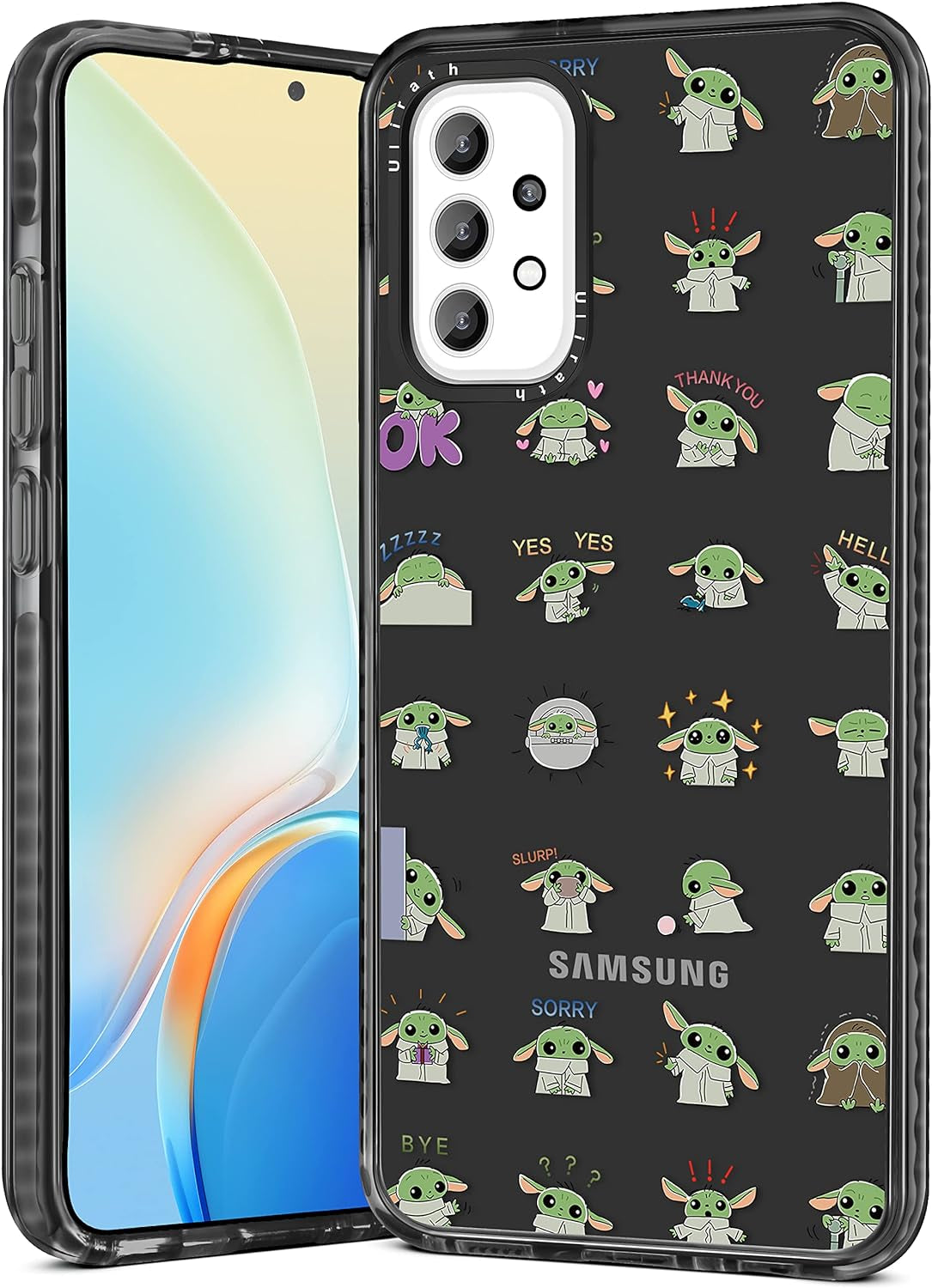 Ulirath for Samsung Galaxy A53 5G 6.5" Case Cartoon Straw Hat Character Designer Pattern Cover Cool Funny Fashion for Girly Girls Kids Boys Bumper Soft Protective Phone Cases for A53 5G  Ulirath For Samsung Galaxy A53-Black Youda  