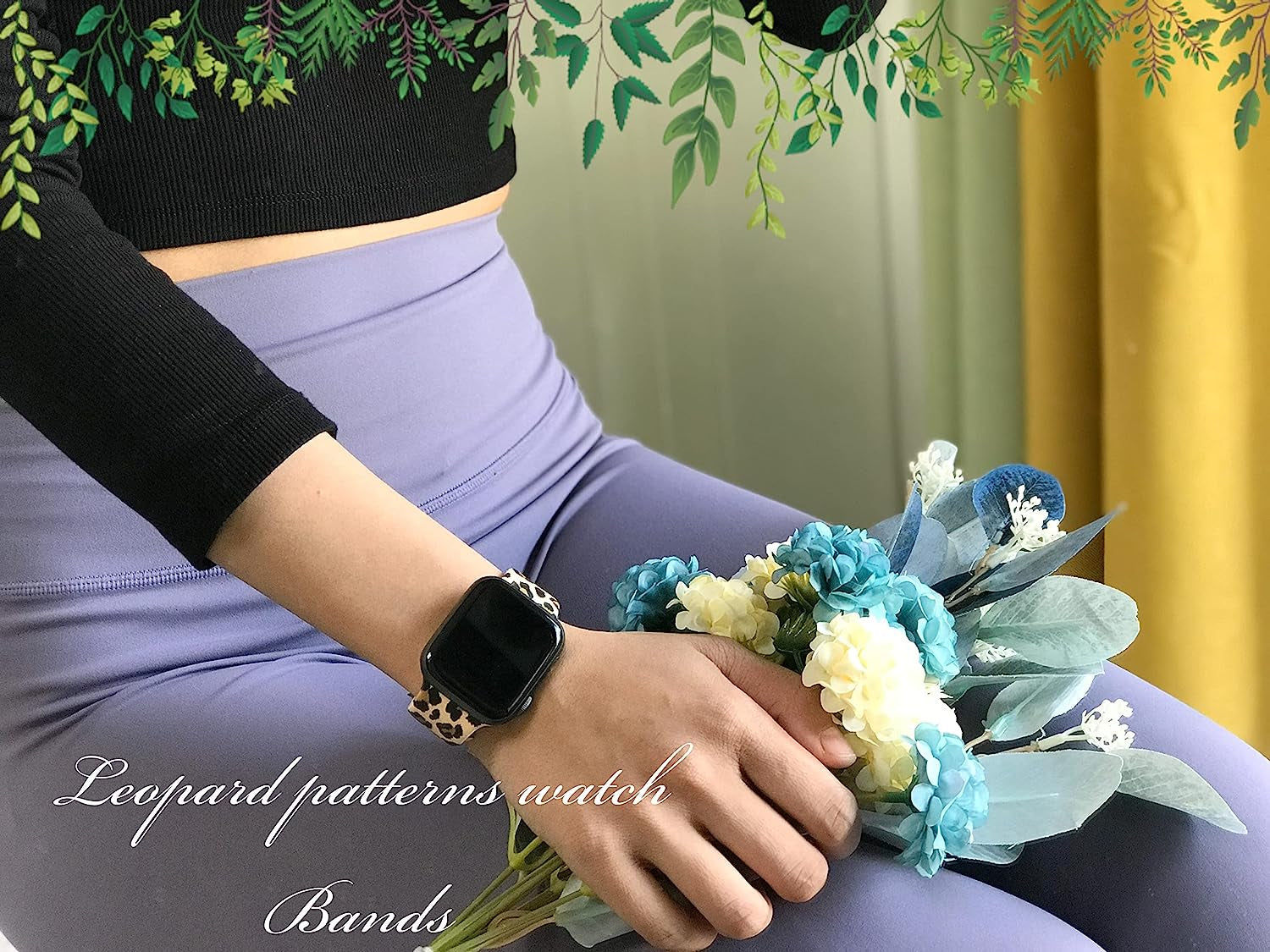 Butterfly Wristband Straps Watch Band Compatible with Apple Watch 38Mm 40Mm 41Mm, Cute Butterfly Silicone Fadeless Pattern Printed Replacement Wrist Compatible with All Iwatch Series  WANSENCE   