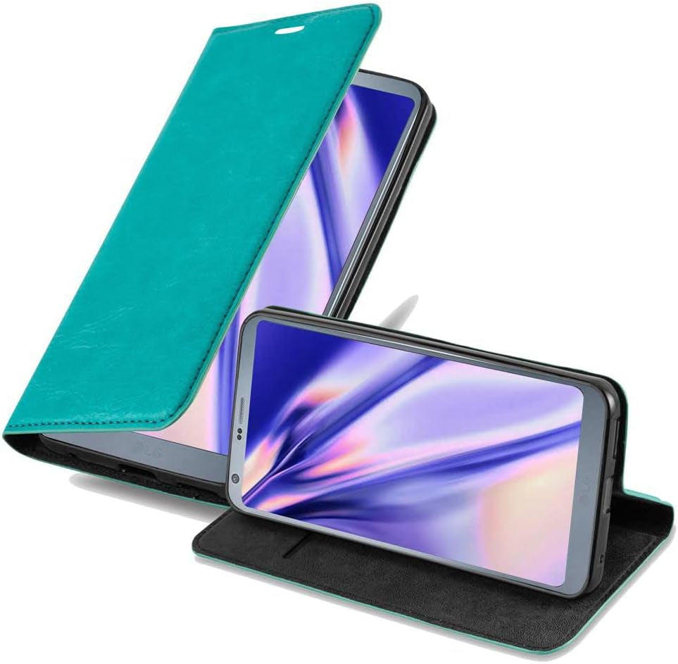 Cadorabo Book Case Compatible with LG G6 in Petrol Turquoise - with Magnetic Closure, Stand Function and Card Slot - Wallet Etui Cover Pouch PU Leather Flip  Cadorabo   