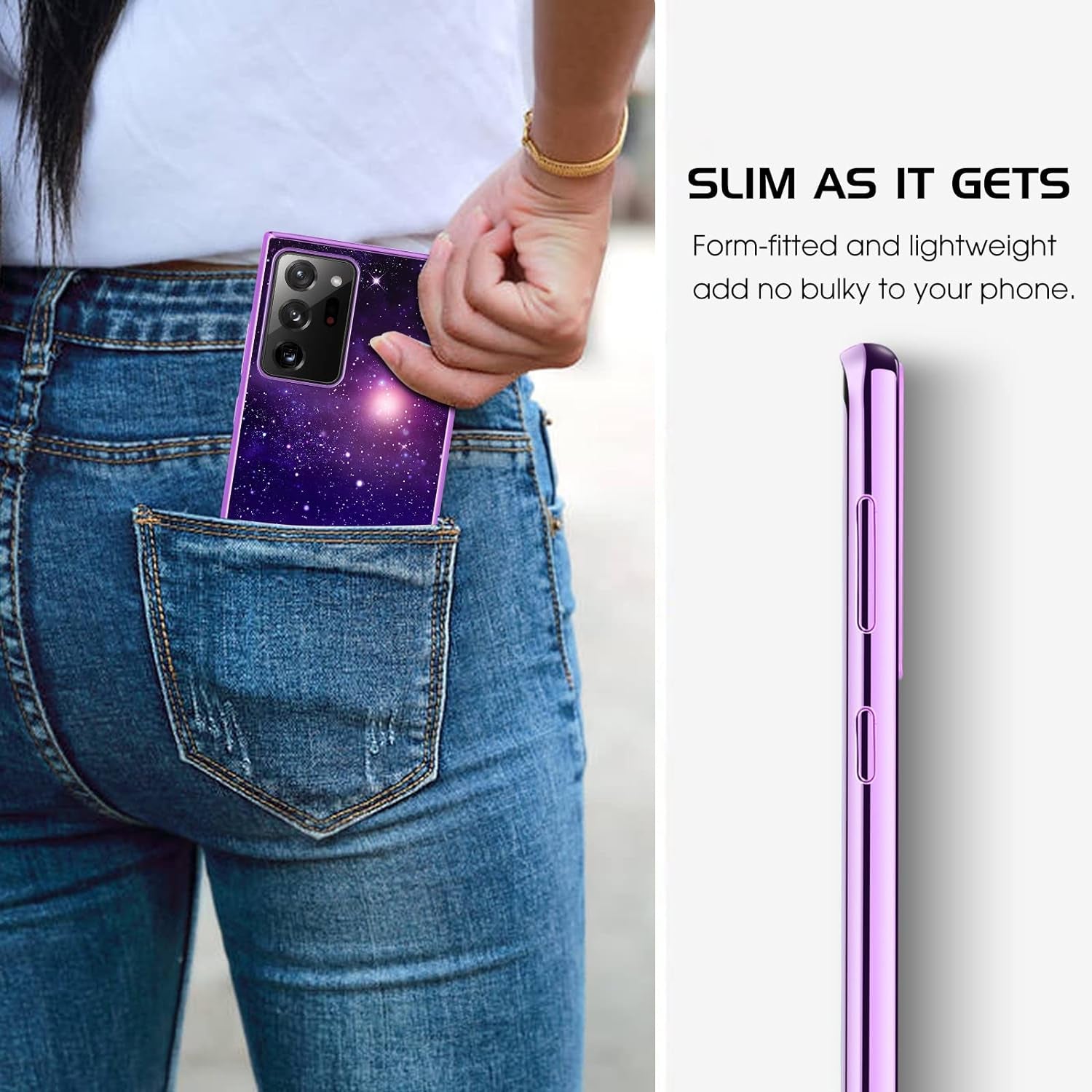 DOMAVER Samsung Galaxy Note 20 Ultra Case Glow in the Dark Stylish Nebula Luminous Space Men Women Protective Cover for Note 20 Ultra 4G/5G- Shining Nebula  DOMAVER   