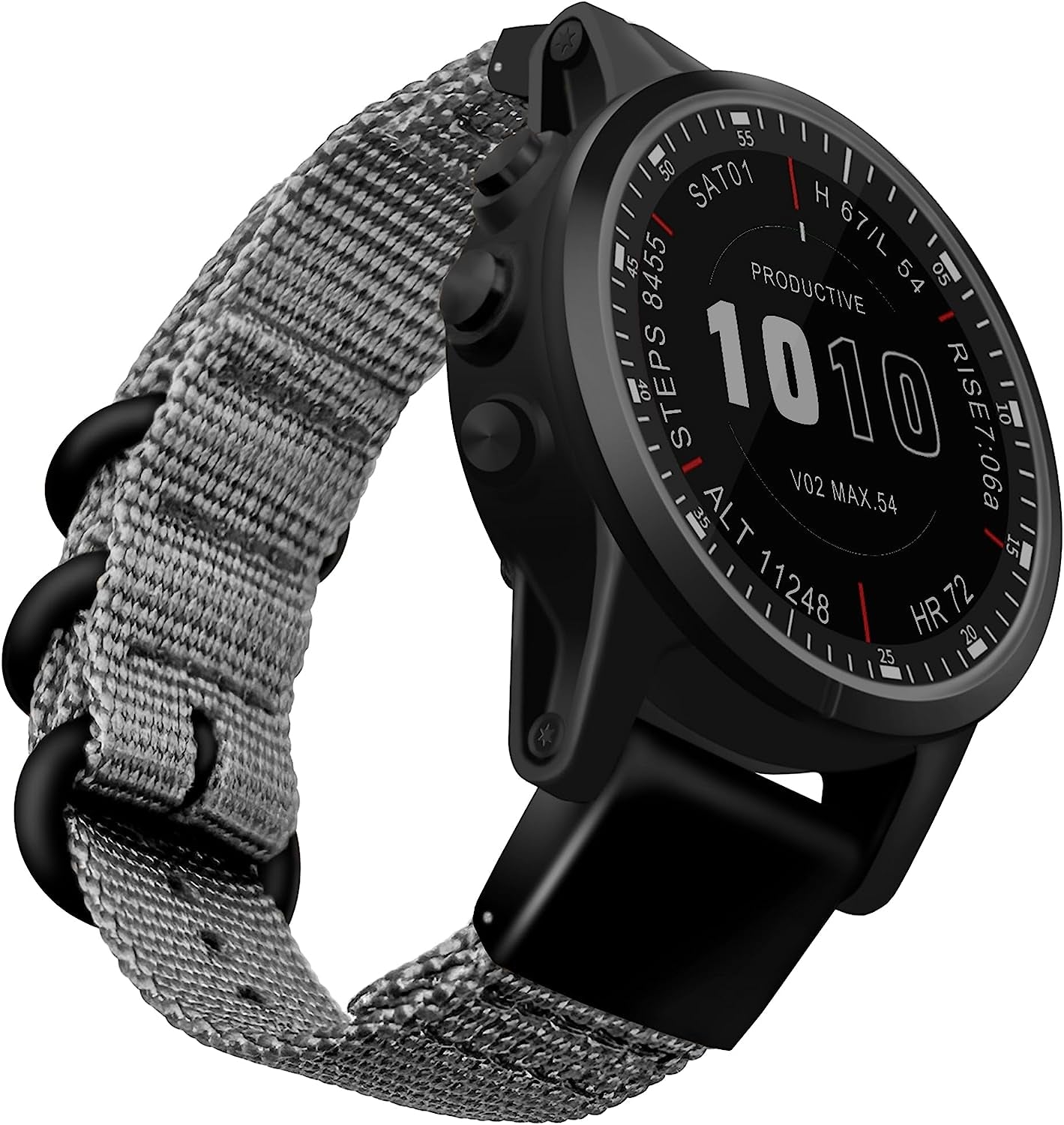 Zeit Diktator Watch Band for Garmin Fenix 7/Fenix 5/5 Plus/Fenix 6/6 Pro/Descent G1/Instinct/Forerunner 935 945/955/S60/S62/Epix，22Mm Nylon Quickfit Watch Strap for Men(Orange,22Mm)  Zeit Diktator Grey 22mm 