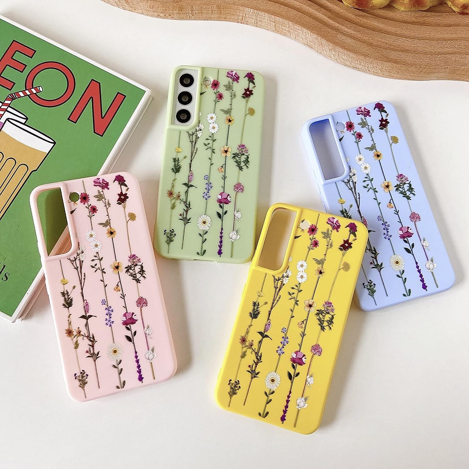 ZTOFERA Floral Case for Samsung Galaxy S21 plus 5G,Cute Flower Pattern Case for Girls Women,Flexible Silicone Protective Slim Shockproof Bumper Phone Cover for Samsung Galaxy S21 Plus,Green  ZTOFERA   