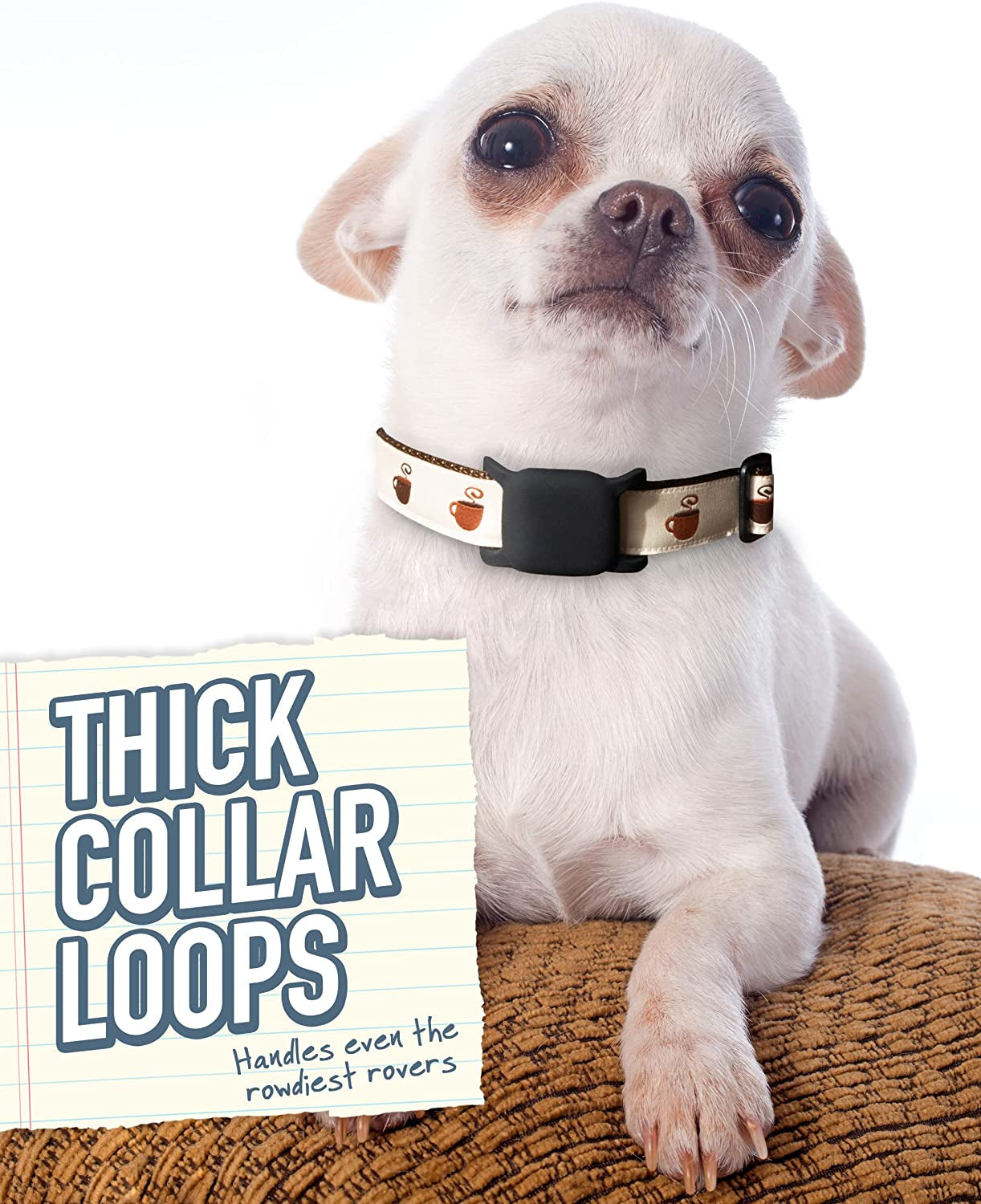 Smartish Airtag Dog Collar Holder - Snitch 2 Pack Apple Air Tag Case for Cat or Dog Collars [.5"-1.5" Collars] - Black  Smartish   