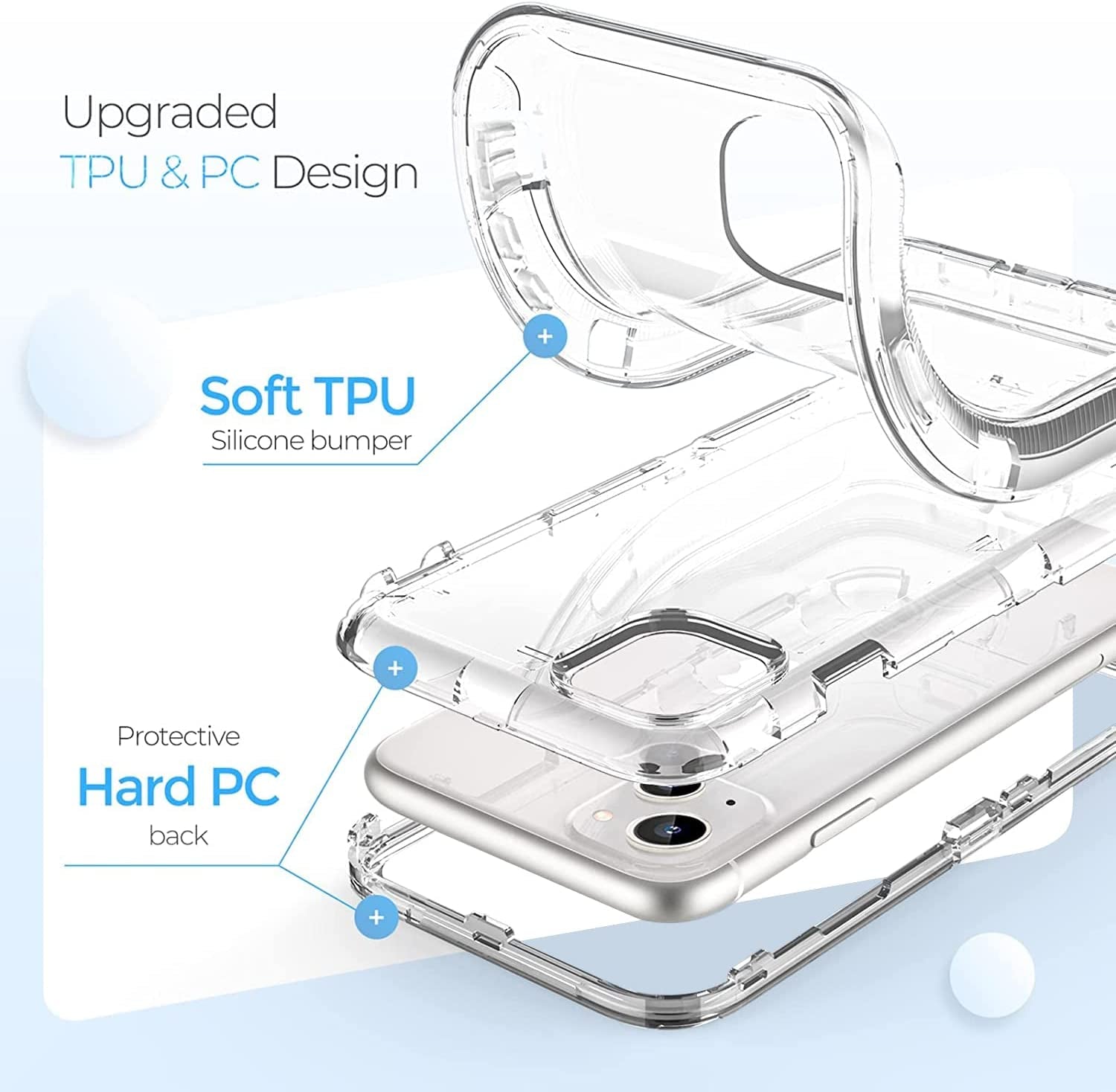 Oribox for Iphone 14 Case for Iphone 13 Case, Heavy Duty Shockproof Anti-Fall Clear Case  ORIbox   