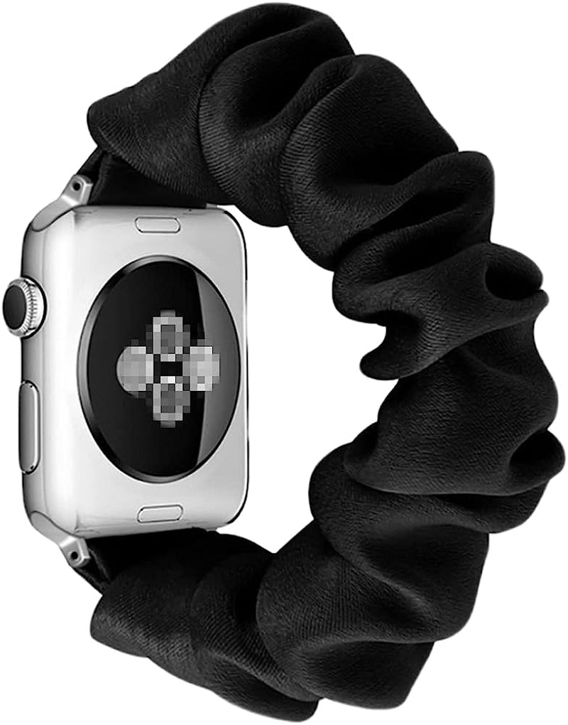 Tomcrazy Scrunchie Elastic Watchband for Apple Watch Band Series 8 7 6 5 4 3 2 1 SE Ultra, Watch Band for Iwatch 49Mm 45Mm 41Mm 38Mm 40Mm 42Mm 44Mm Strap Bracelet  Ruidou Technology Co Ltd Black 41mm/40mm/38mm 