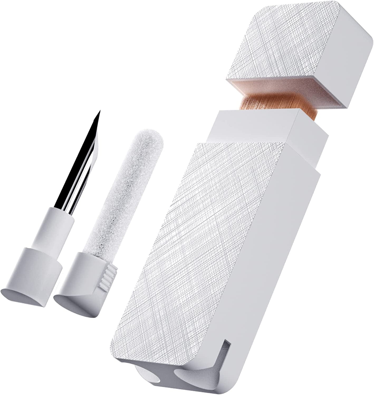 PZOZ Cell Phone Cleaning Kit for Airpods Pro/Pro 2Nd/Iphone, 3 in 1 Cleaner Tool Accessories Fit for Headphone, Ipad Jack Lens, Charger Port Hole Plug, Speaker, Earbuds, Samsung Earphones (Black)  PZOZ White  