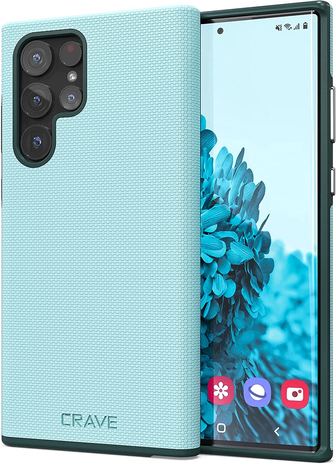 Crave Dual Guard for Samsung Galaxy S22 Ultra Case, Shockproof Protection Dual Layer Case for Samsung Galaxy S22 Ultra, S22 Ultra 5G - Aqua  Crave   