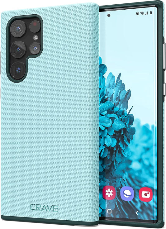 Crave Dual Guard for Samsung Galaxy S22 Ultra Case, Shockproof Protection Dual Layer Case for Samsung Galaxy S22 Ultra, S22 Ultra 5G - Aqua  Crave   