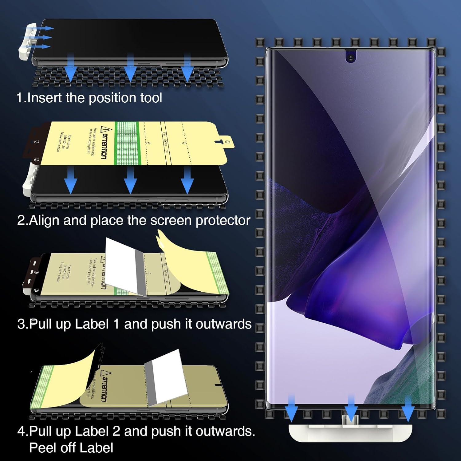 LK 3 Pack for Samsung Galaxy Note 20 Ultra Screen Protector [Not Glass] [Support Fingerprint Unlock] [Anti-Scratch] Bubble Free, 3D Curved Max Coverage Screen Protector for Note 20 Ultra  LK   