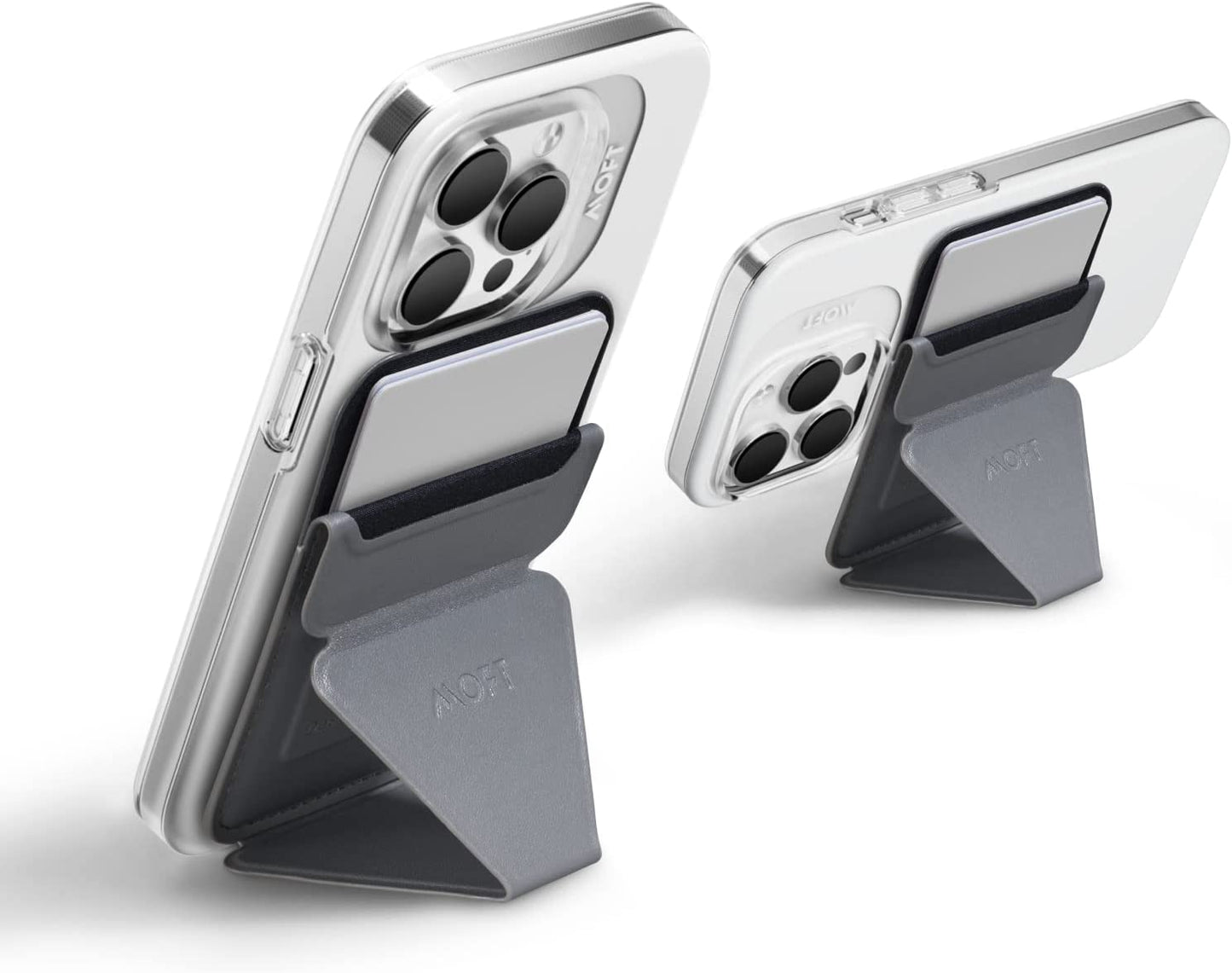 MOFT Magsafe Wallet Stand for Iphone 14/13/12 Series Magsafe Compatible Phone Stand with 3 Viewing Angles (Night Black)  MOFT Cool Gray  