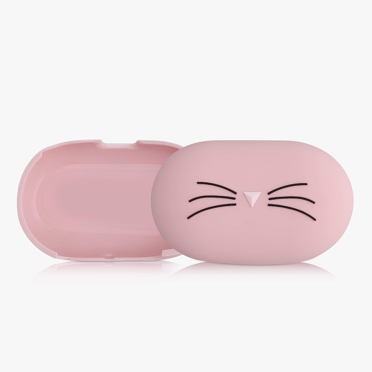 Kwmobile Silicone Case Compatible with Samsung Galaxy Buds/Buds plus - Case Soft Cover - Cat Black/Pink  KW-Commerce   