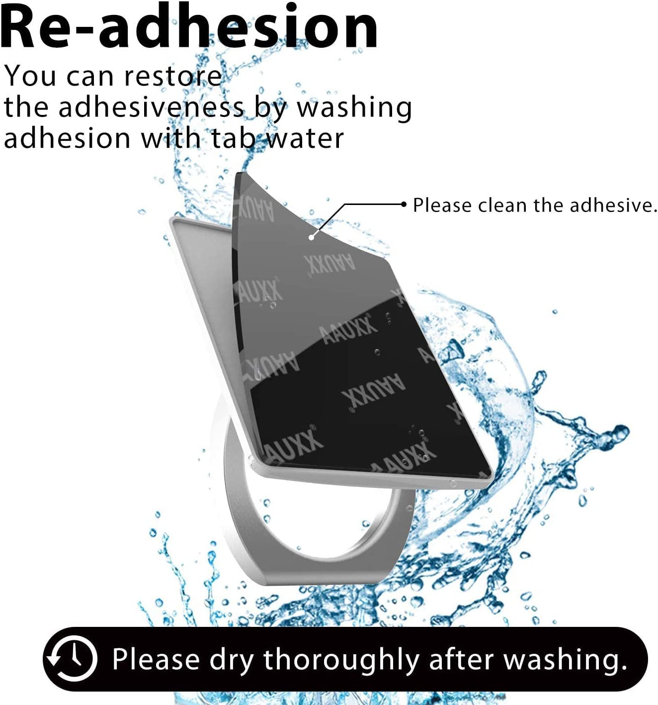 Iring Original, Made in Korea, Phone Ring Holder, Cell Phone Grip Stand, Compatible with Iphone, Galaxy, and Other Smartphones (Black)  AAUXX Korea   