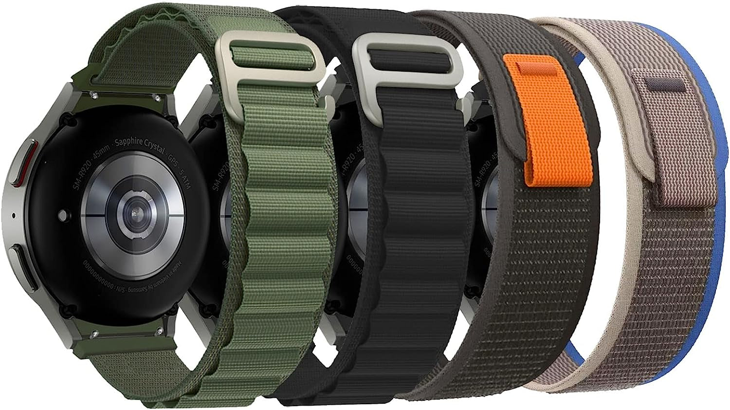 Wingle 4 Pack for Galaxy Watch 5 Band/ Galaxy Watch 5 Pro Band 45Mm/ Samsung Galaxy Watch 4 Band 44Mm 40Mm/ Watch 4 Classic 42Mm 46Mm Nylon Watch Band, Alpine Loop Woven Sport Bands Strap for Men Women  WINGLE   