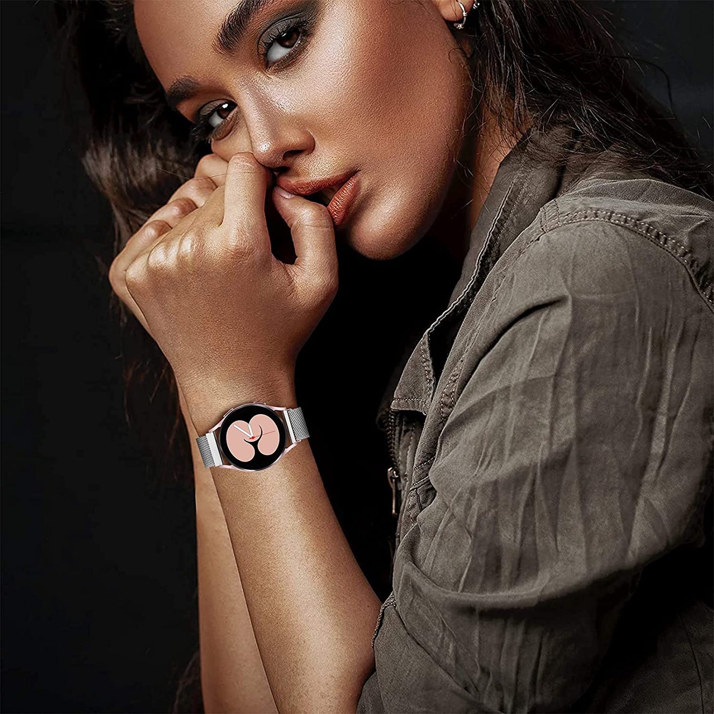 Vomulato Magnetic Bands Compatible with Samsung Galaxy Watch 5/4 40Mm 44Mm,Galaxy Watch 5 Pro 45Mm, Galaxy Watch 4 Classic 42Mm 46Mm, Galaxy Watch 3 41Mm ,Galaxy Active 2/ Active, 20Mm Adjustable Replacement Metal Wristband for Women Men  Vomulato   