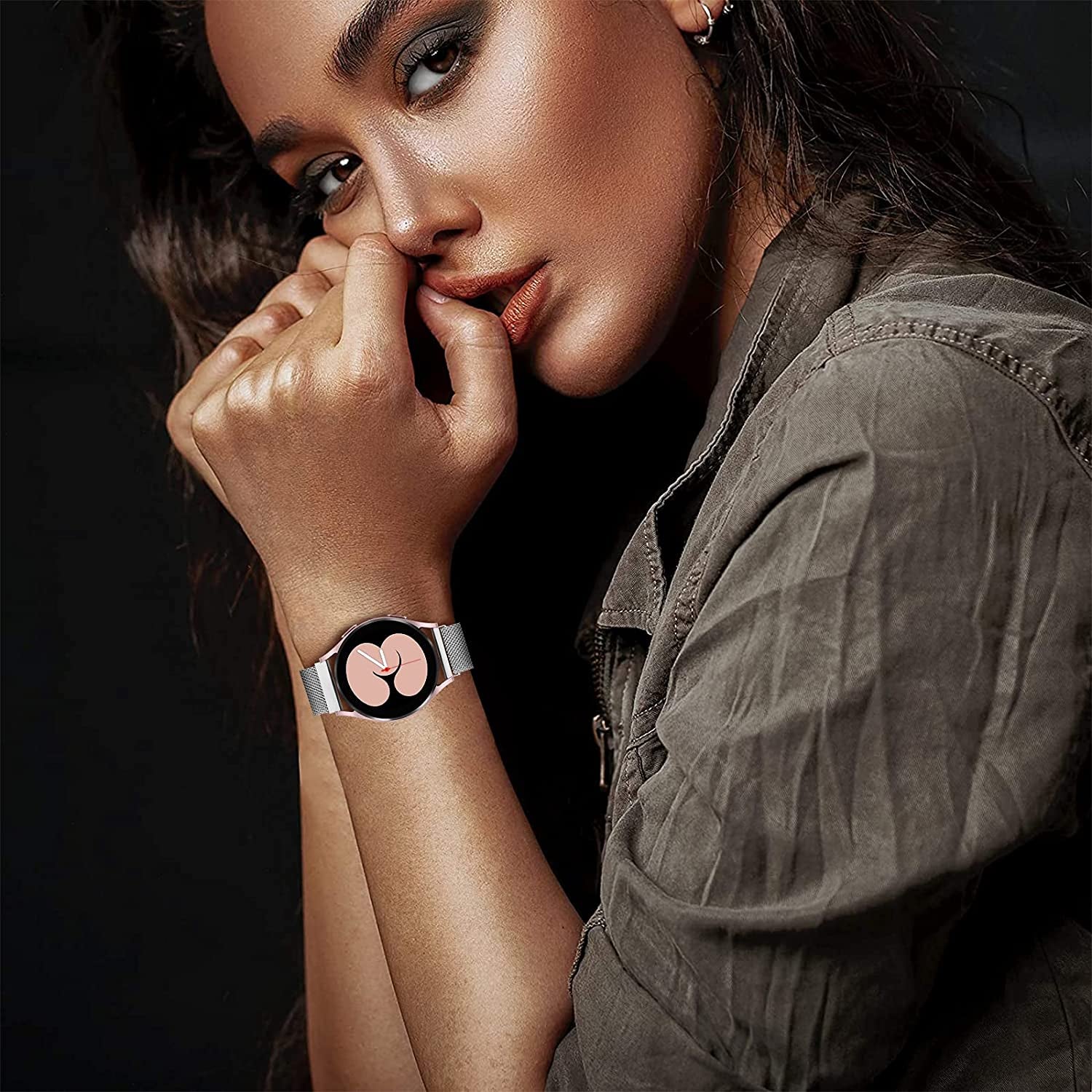 Vomulato Magnetic Bands Compatible with Samsung Galaxy Watch 5/4 40Mm 44Mm,Galaxy Watch 5 Pro 45Mm, Galaxy Watch 4 Classic 42Mm 46Mm, Galaxy Watch 3 41Mm ,Galaxy Active 2/ Active, 20Mm Adjustable Replacement Metal Wristband for Women Men  Vomulato   