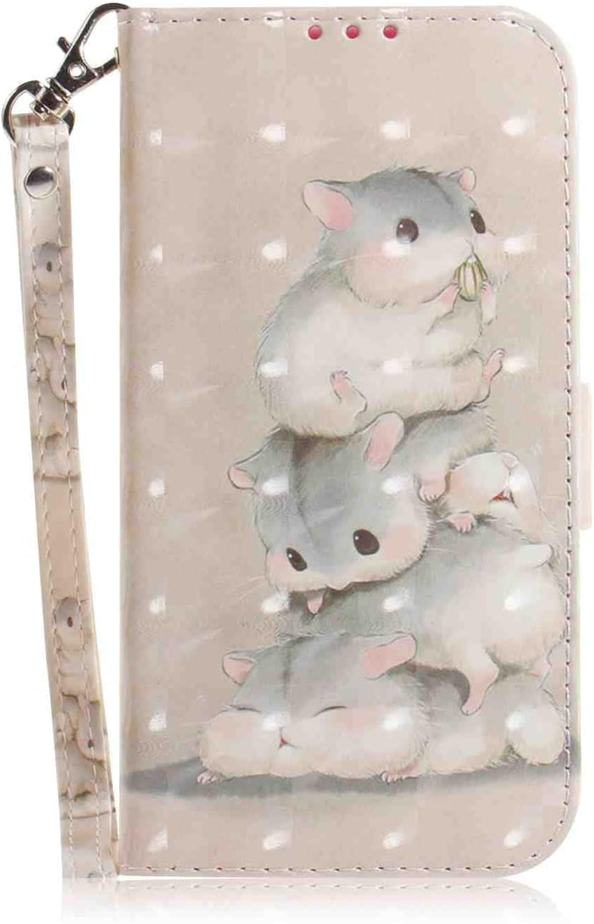 Mojiery Phone Cover Wallet Folio Case for LG V40 THINQ, Premium PU Leather Slim Fit Cover, 2 Card Slots, Fitting Cover, Cute Cat  MojieRy Squirrels Lg K42 