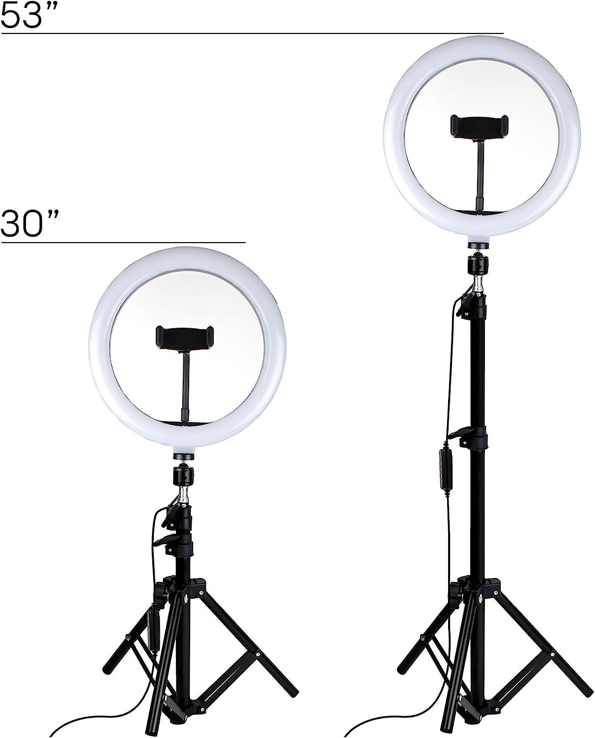 Aduro U-Stream Selfie RGB Ring Light with Tripod Stand and Remote Control, Dimmable 10" LED Ring Light with Stand and Phone Holder for Photography Makeup Vlogging Live Streaming  Aduro   