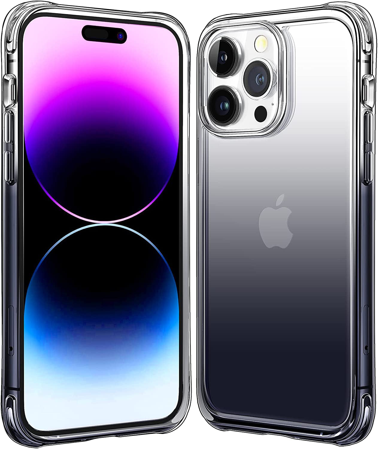 Mkeke for Iphone 14 Pro Case, [Military Grade Protection] [Not Yellowing] Shockproof Phone Case for Apple Iphone 14 Pro 2022 - Black  Shenzhen Make Technology Company Limited Gradient Clear Black  