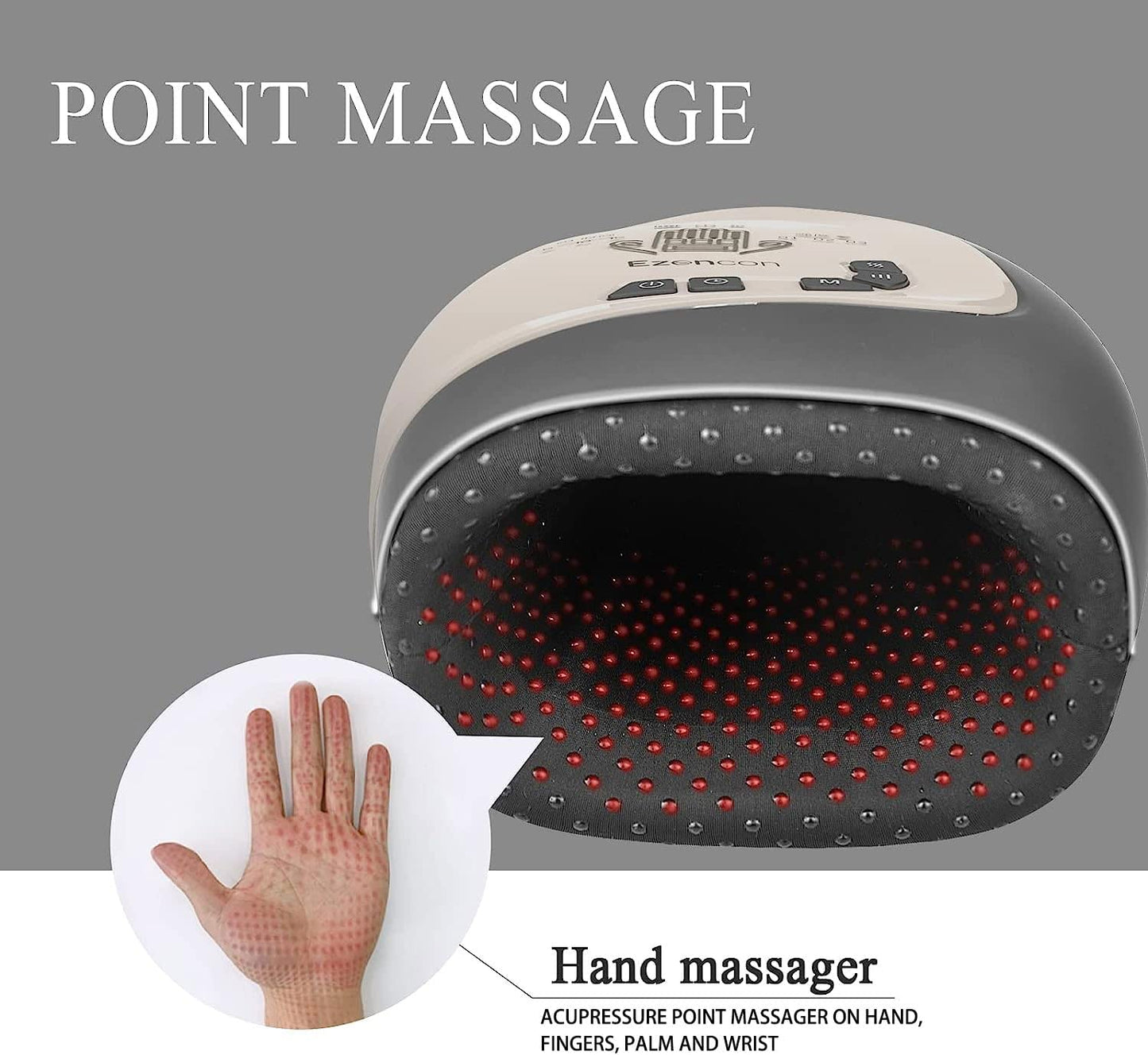 Ezencon Hand Massager with Heat, Rechargeable Finger Massager with Fingers Opening, Cordless Wrist Hand Massager for Arthritis Pain Relief with Compression & Heating, Birthday Gifts for Women  Ezencon   
