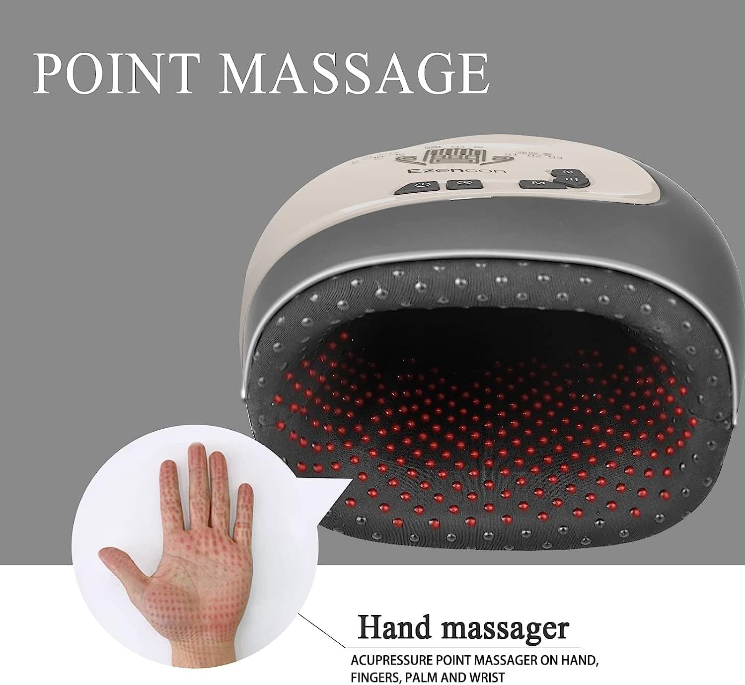 Ezencon Hand Massager with Heat, Rechargeable Finger Massager with Fingers Opening, Cordless Wrist Hand Massager for Arthritis Pain Relief with Compression & Heating, Birthday Gifts for Women  Ezencon   