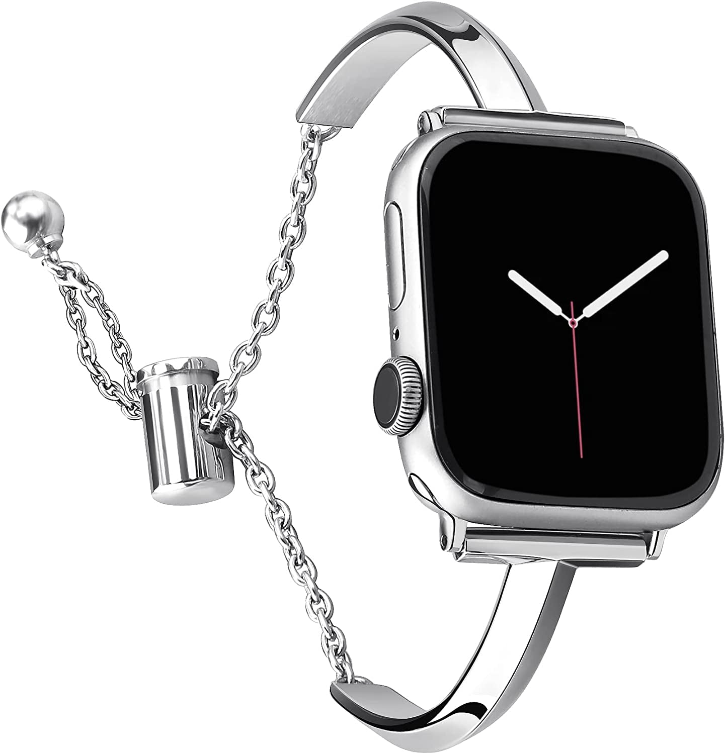 Plusroc Stainless Steel Band Compatible with Apple Watch Band 38Mm 40Mm 41Mm 42Mm 44Mm 45Mm Iwatch SE Series 8 7 6 5 4 3 2 1, Slim Versatile Bangle Bracelet for Women  PlusRoc   