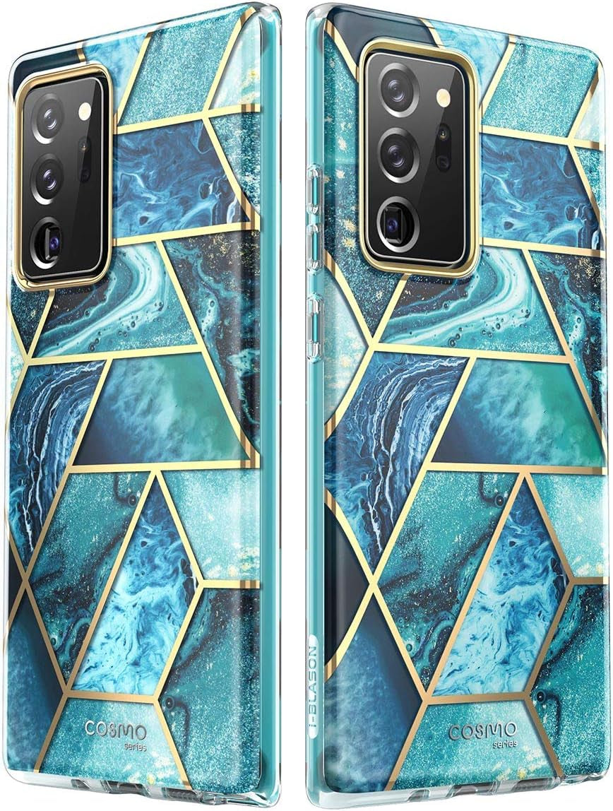 I-Blason Cosmo Series Protective Bumper Case for Galaxy Note 20 Ultra (2020 Release), Marble Ocean  i-Blason LLC   