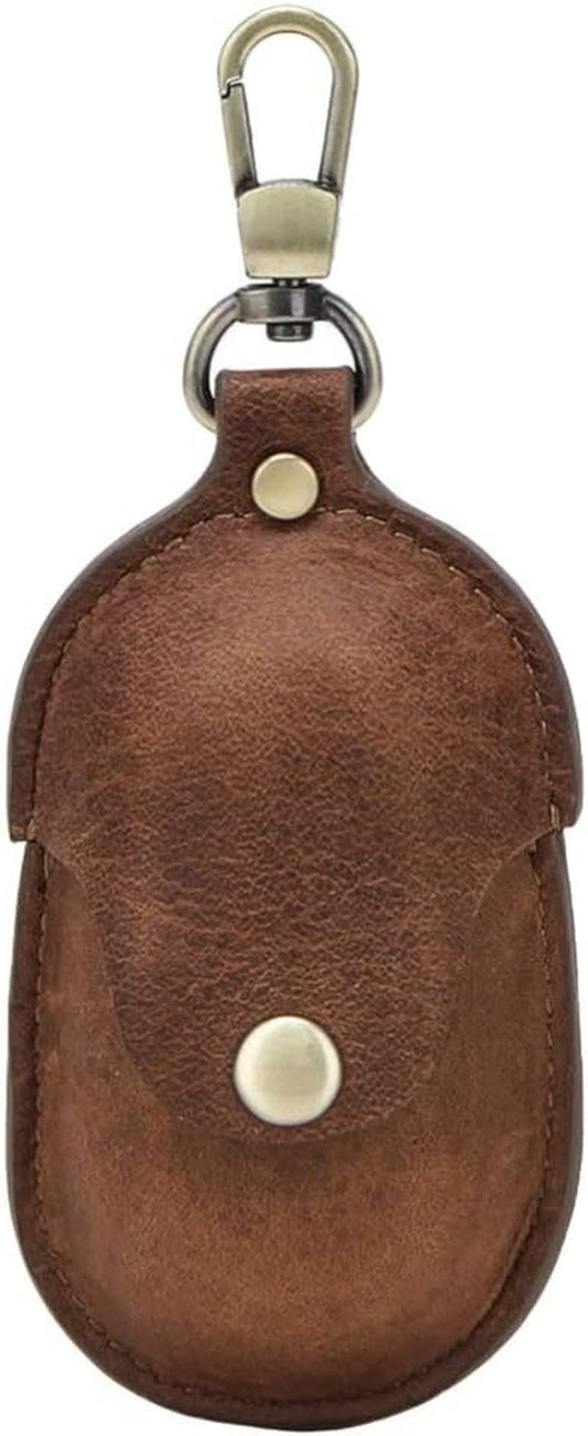 UKCOCO Compatible for Samsung Galaxy Buds Case Leather Shockproof Protective Earbuds Case with Carabiner Keychain - Brown  UKCOCO   