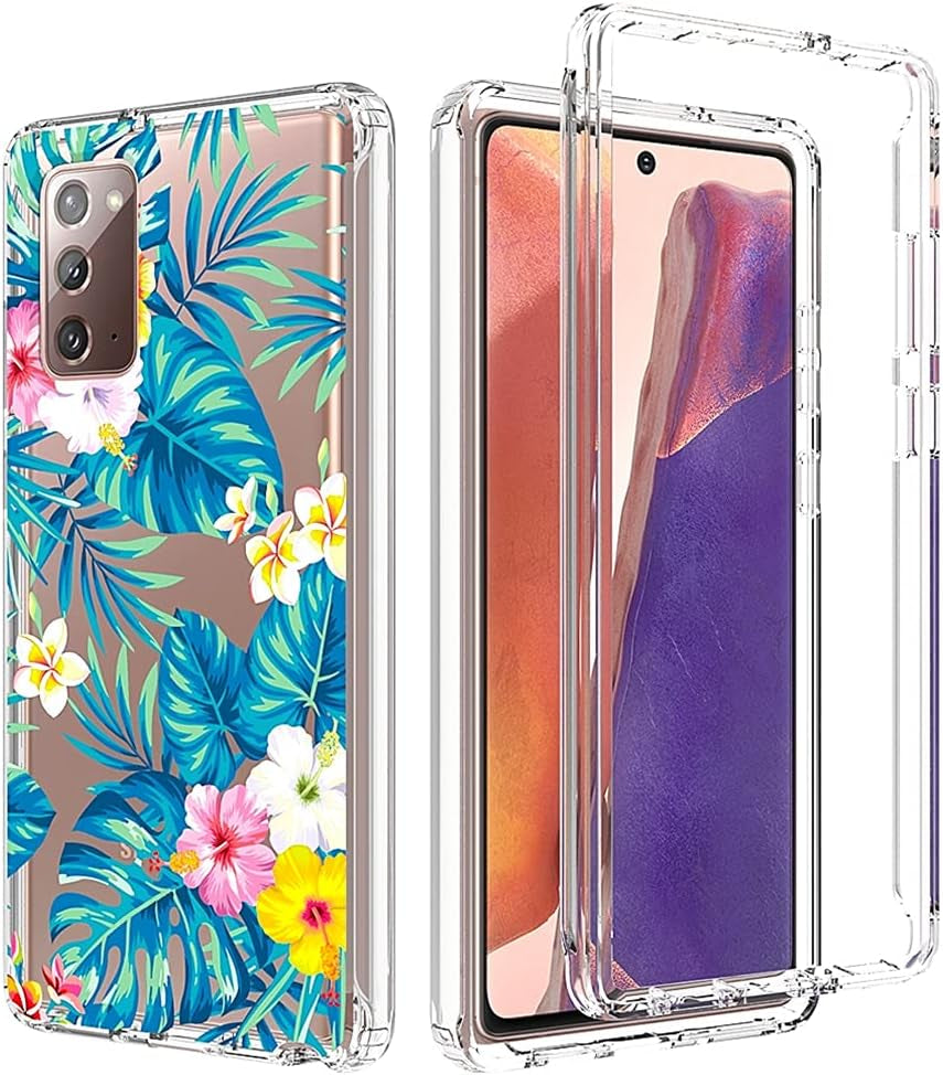 Zoeirc Case for Galaxy Note 20 5G, Samsung Note 20 Clear Case for Girls, Soft TPU 360 Full Body Shockproof Hybrid Bumper Crystal Clear Phone Case Cover for Samsung Galaxy Note 20 (Blue Butterfly)  Zoeirc Bajiaoye  