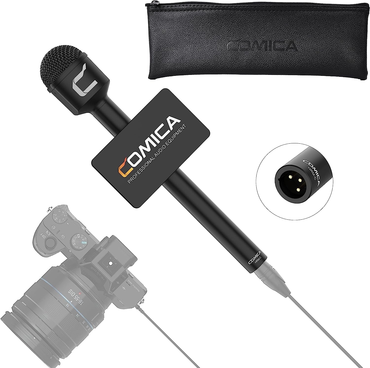 Comica Handheld Microphone for Smartphones, CVM-HRM-S Cardioid Condenser Interview Microphone for Iphone/Ipad Android Phones DSLR, Recording Mic for Interview, Report, Presentation, Livestream,Church  comica HRM-C  