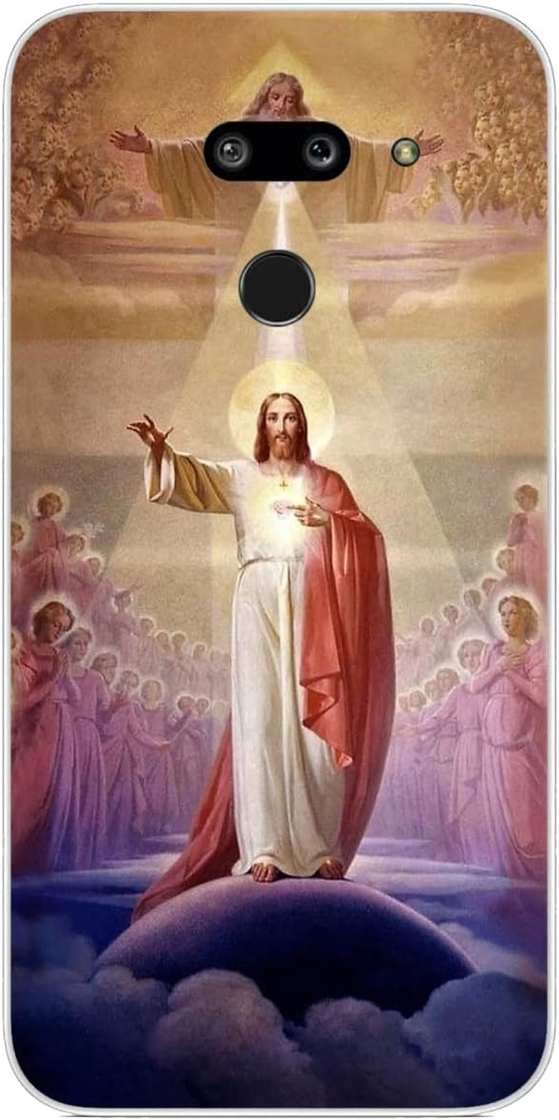 Compatible with LG G8 | LG G8 Thinq Case Cross 441 Cool Kids Girls Women Man Soft Flexible TPU Silicone Phone Case Clear  PTGVCTA Jesus Christ 82  