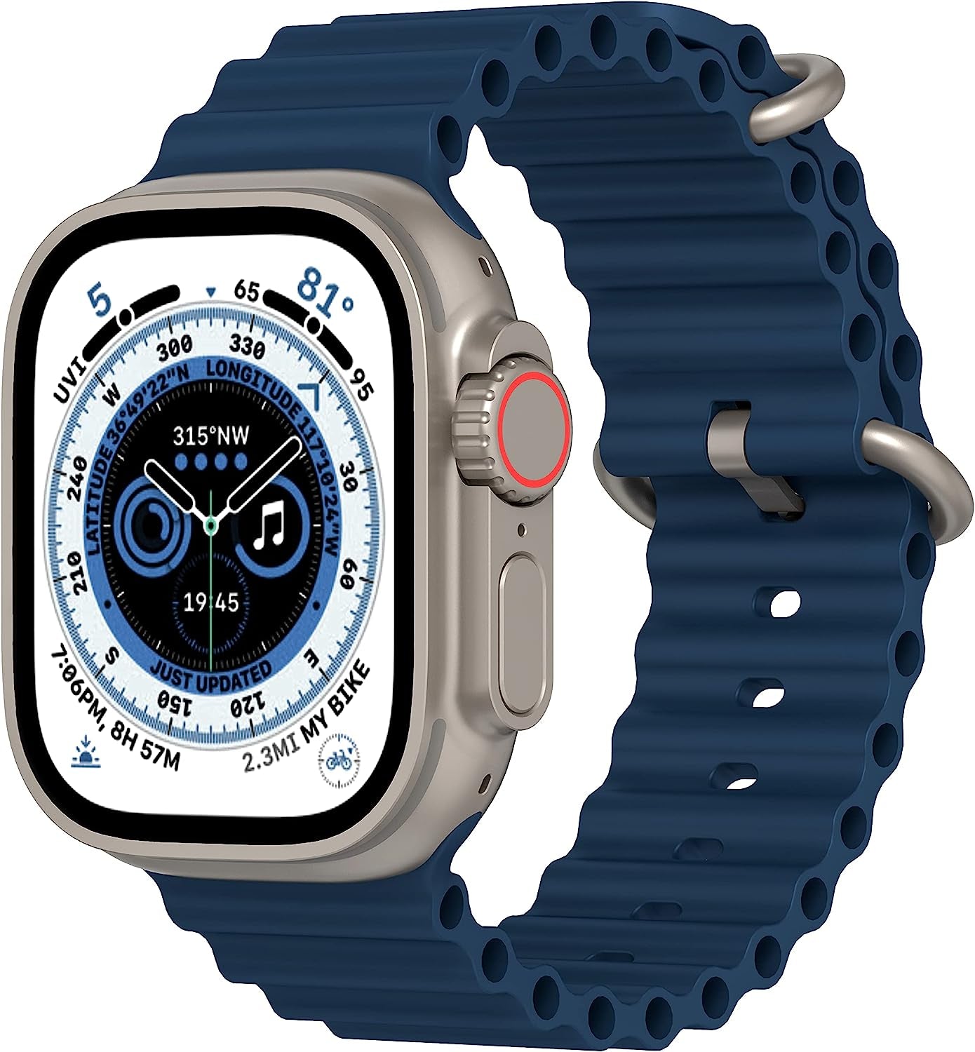 Ocean Bands Compatible with Apple Watch Band 49Mm 45Mm 44Mm 42Mm 41Mm 40Mm 38Mm Men Women, Adjustable Soft Breathable Replacement Sport Strap with Buckle for Iwatch Ultra Series 8 7 6 5 4 3 2 1 SE  HONORICH Midnight 38mm/40mm/41mm 