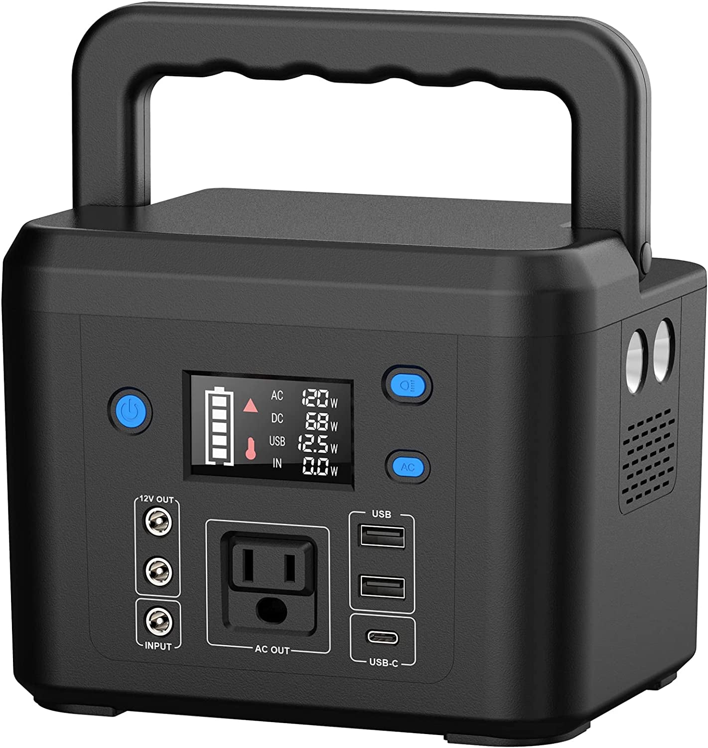 200W Portable Power Station, Powkey 120Wh/33,000Mah Power Bank with AC Outlet, 110V 6 Outputs Power Generator External Battery Pack with LED Light for Home Use and Outdoor Camping  Hengke Energy(GuangDong) Co., Ltd   