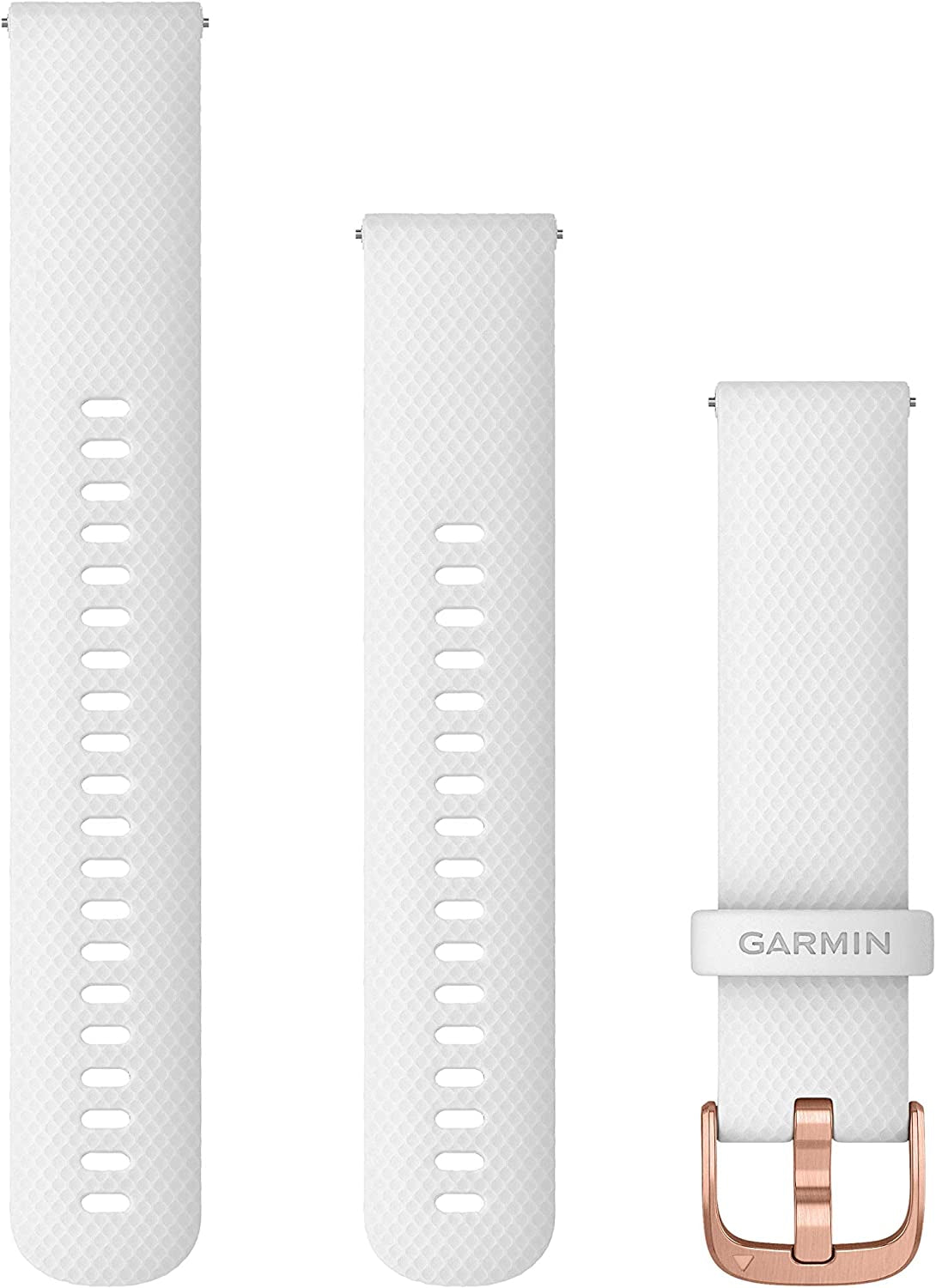Garmin Quick Release Accessory Band 20 Mm- White Silicone, Stainless Hardware, 010-12924-10  Garmin   