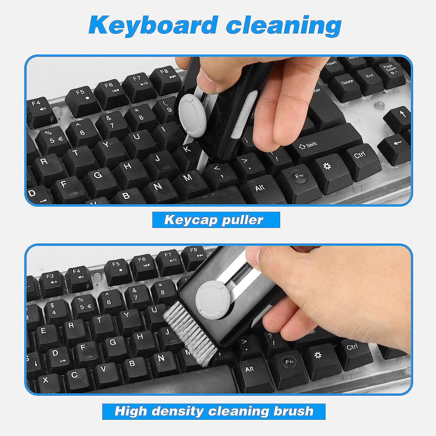 Airpod Cleaner Kit, Howkes 6 in 1 Keyboard Cleaning Kit with Key Puller, Electronic Cleaner Kit for Phone Computer Macbook Earbud, Portable All-In-One Cleaning Kit (Black)  Shenzhen Mackinpoint Technology Co.   