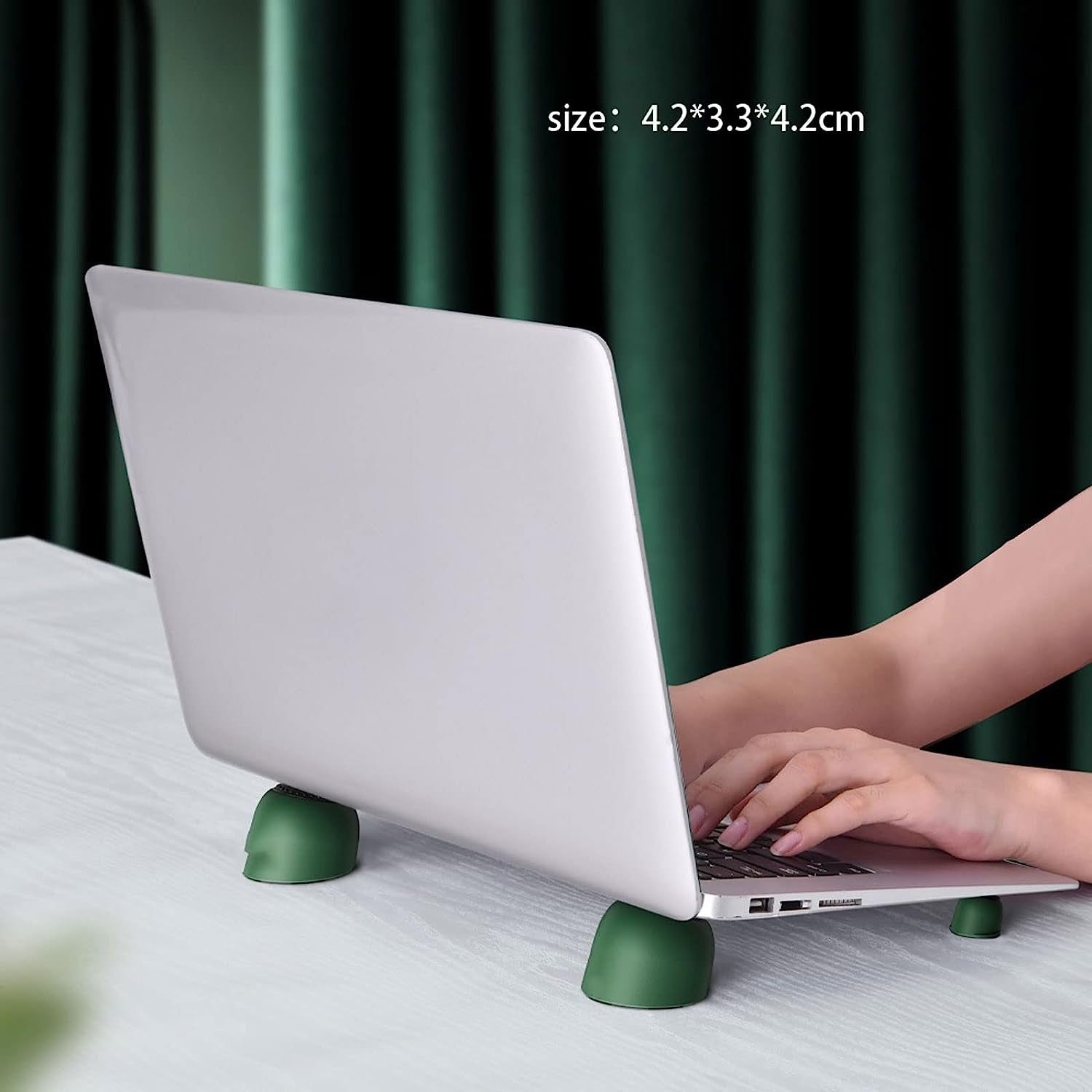 ADIREE Laptop Stands Laptop Stand Magnetic Cooling Stand Heat Dissipation Skidproof Pad Portable Notebook Holder (Color : Green)  ADIREE   
