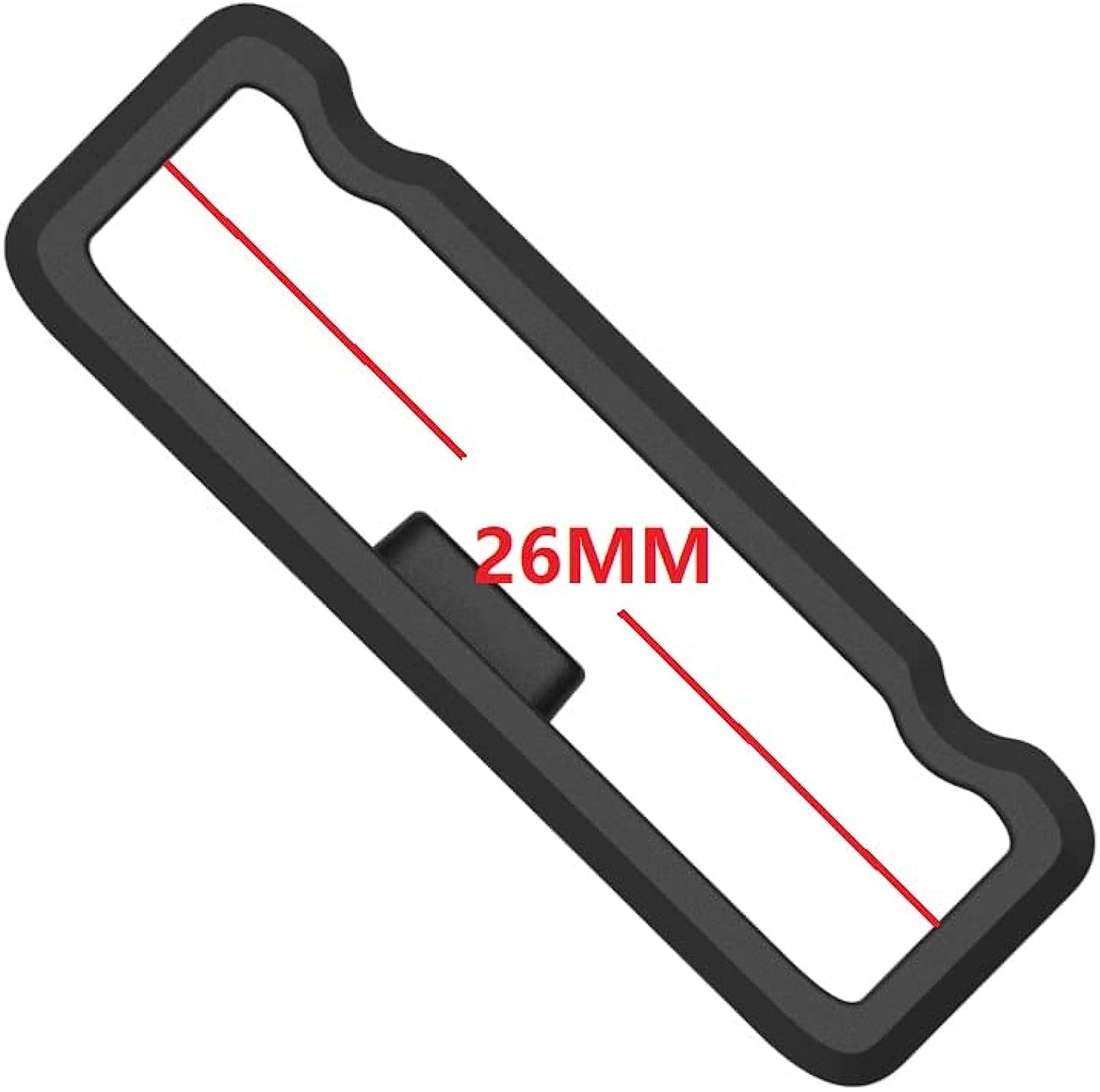 E ECSEM 6PCS Silicone Replacement Watch Band Loop Holder Keeper for 14Mm, 16Mm, 18Mm, 20Mm, 21Mm, 22Mm, 24Mm, 26Mm, 28Mm, 30Mm Fastener Rings Secure Rings Connector Band Loop Keeper  E ECSEM   